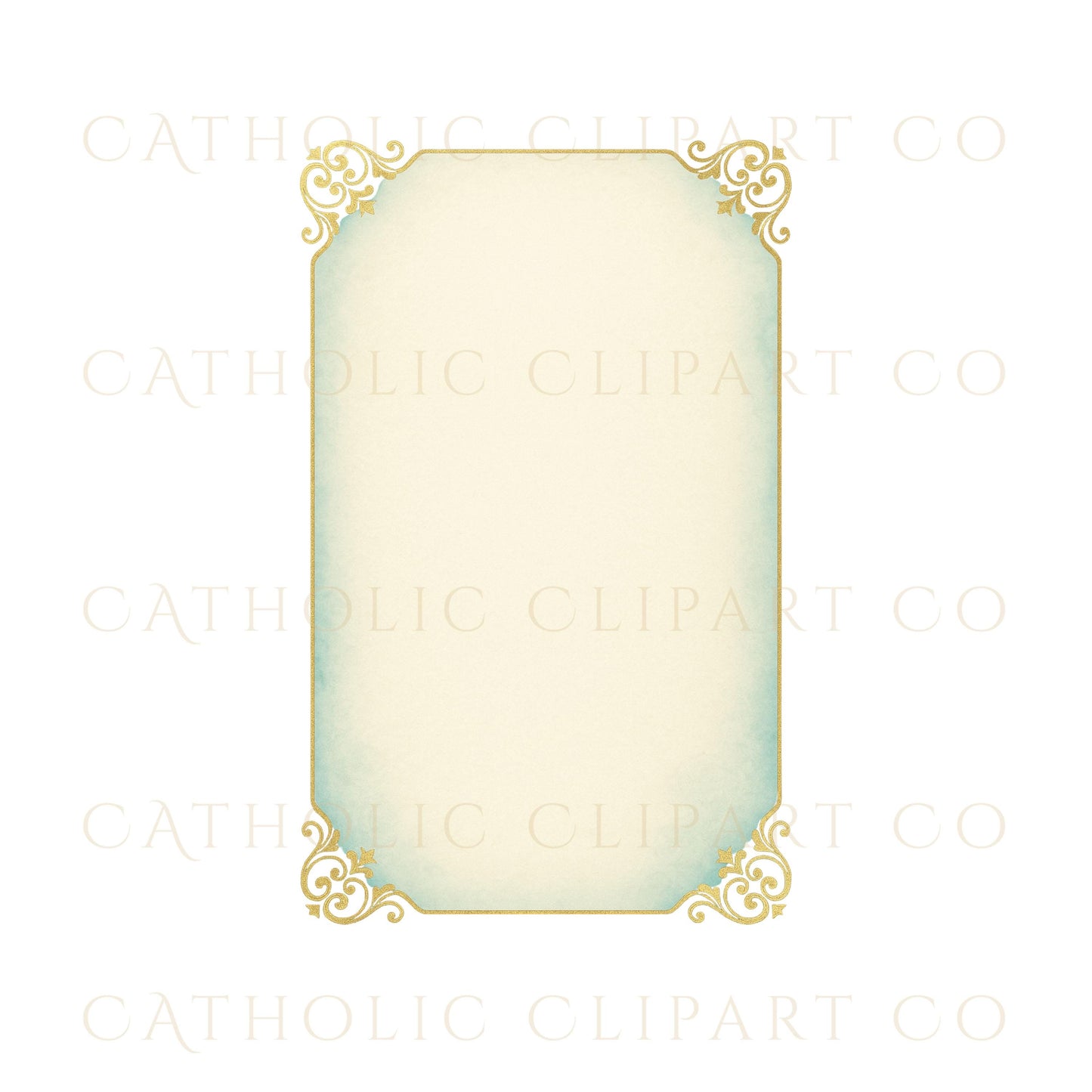 Gold foil ornate oval frame for Catholic artwork – marco oval dorado para arte católico