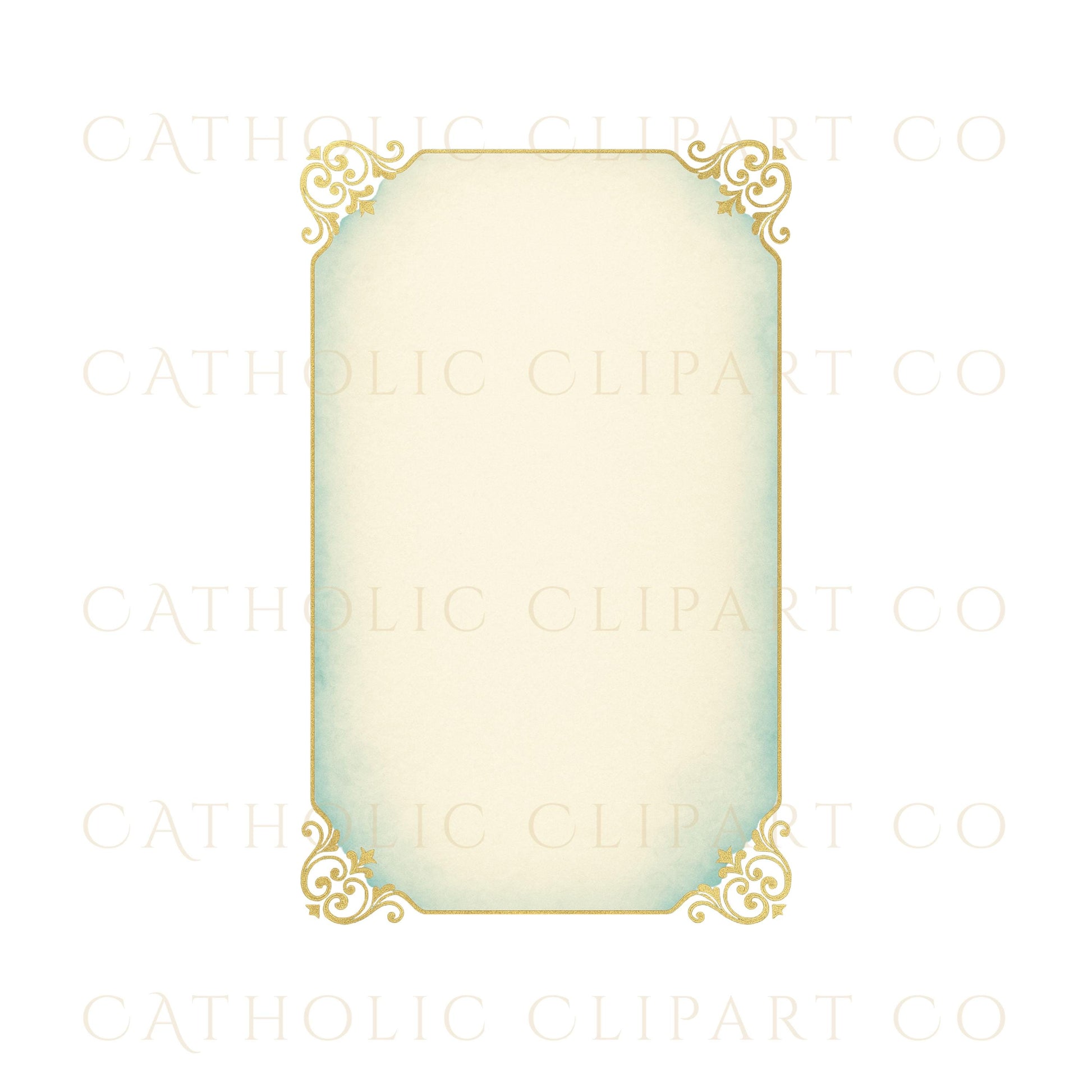 Gold foil ornate oval frame for Catholic artwork – marco oval dorado para arte católico