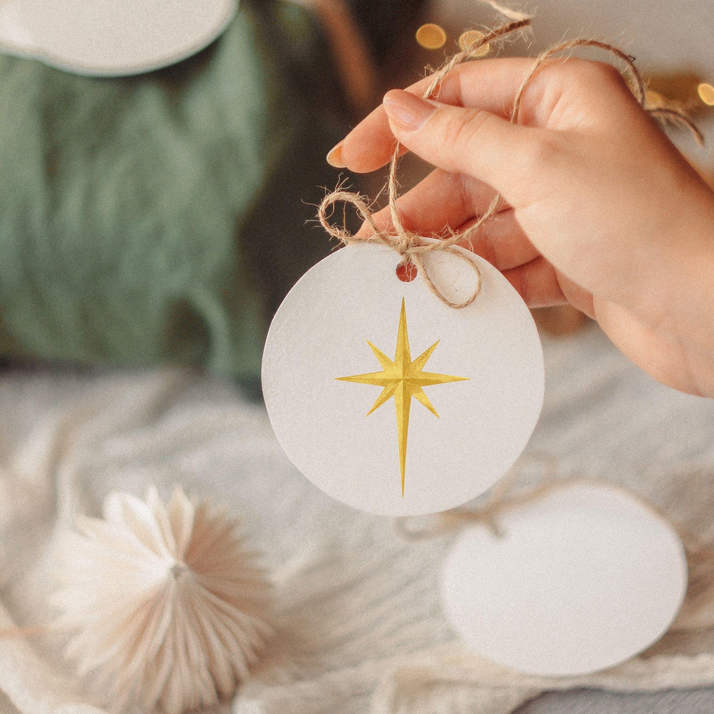 Bethlehem star watercolor element, Christmas clip art — Estrella de Belén en acuarela, clipart navideño