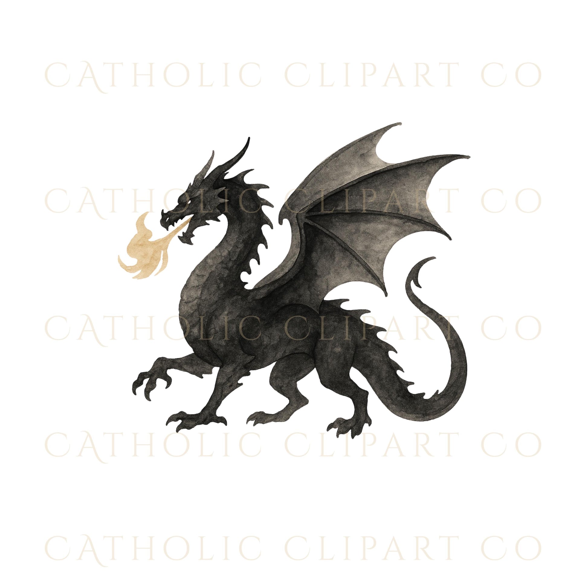 St. George on horseback with sword raised PNG | San Jorge a caballo con espada levantada
