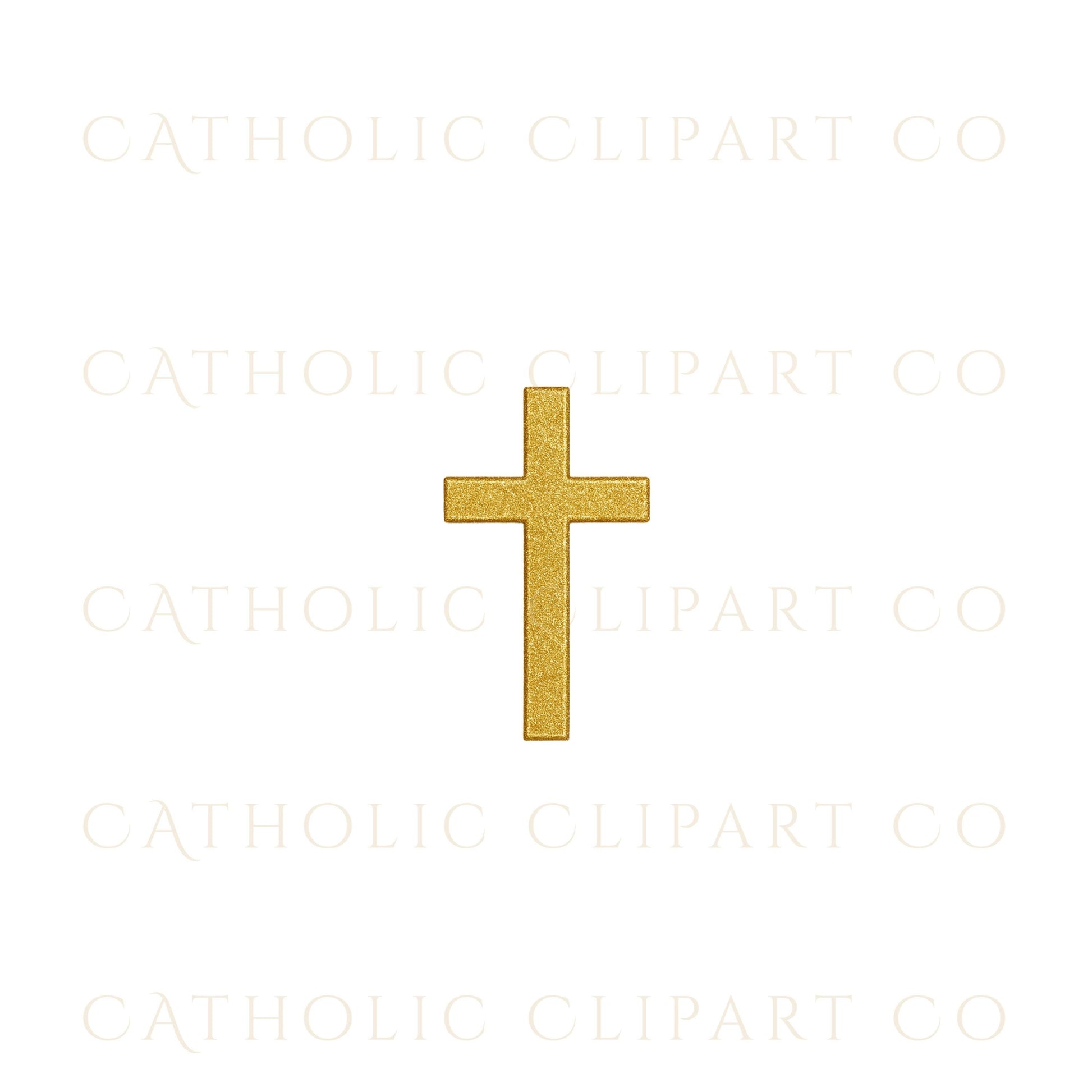 Round gold cross symbol PNG | Símbolo de cruz dorada circular PNG