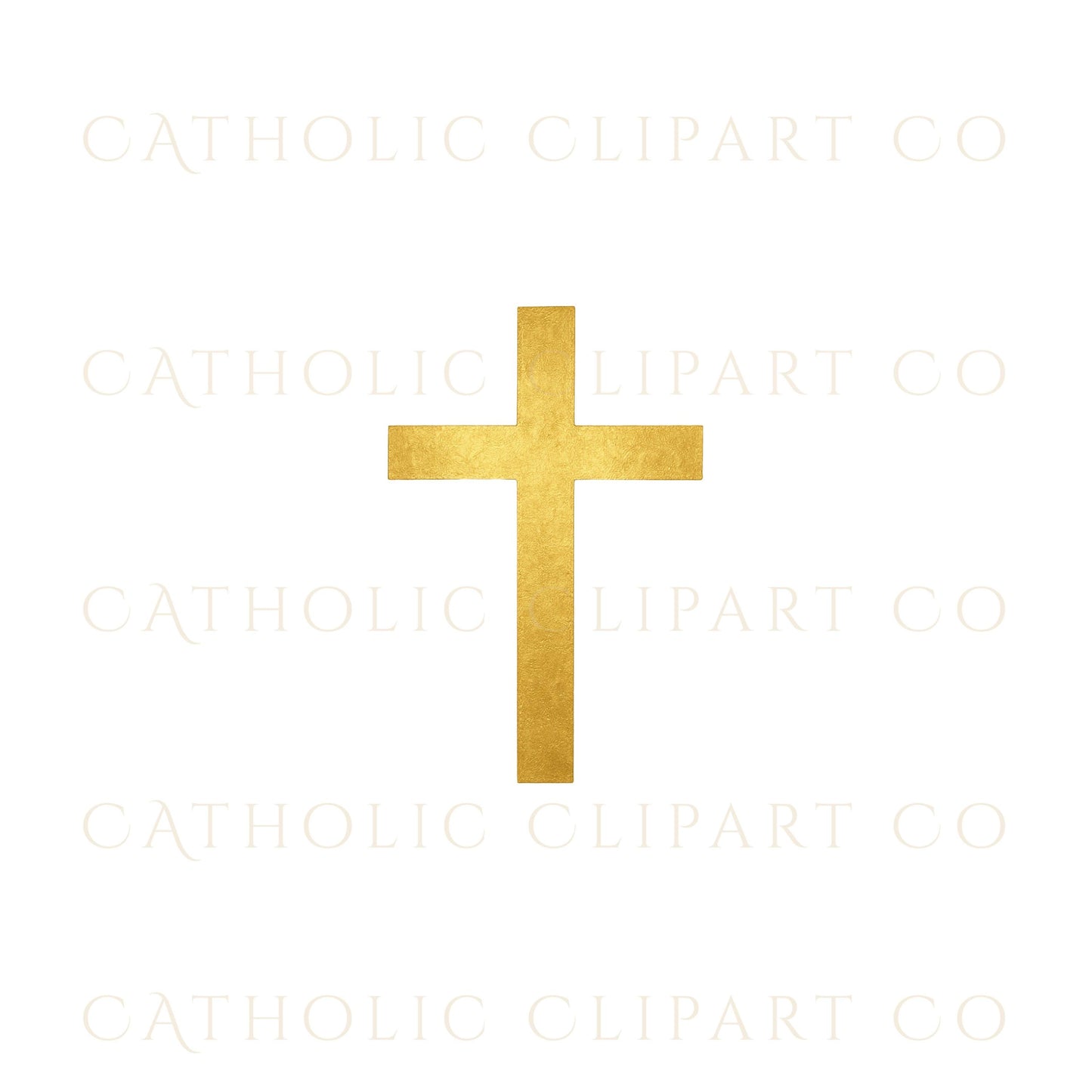 Vintage filigree gold cross clip art | Clipart de cruz dorada con filigrana vintage