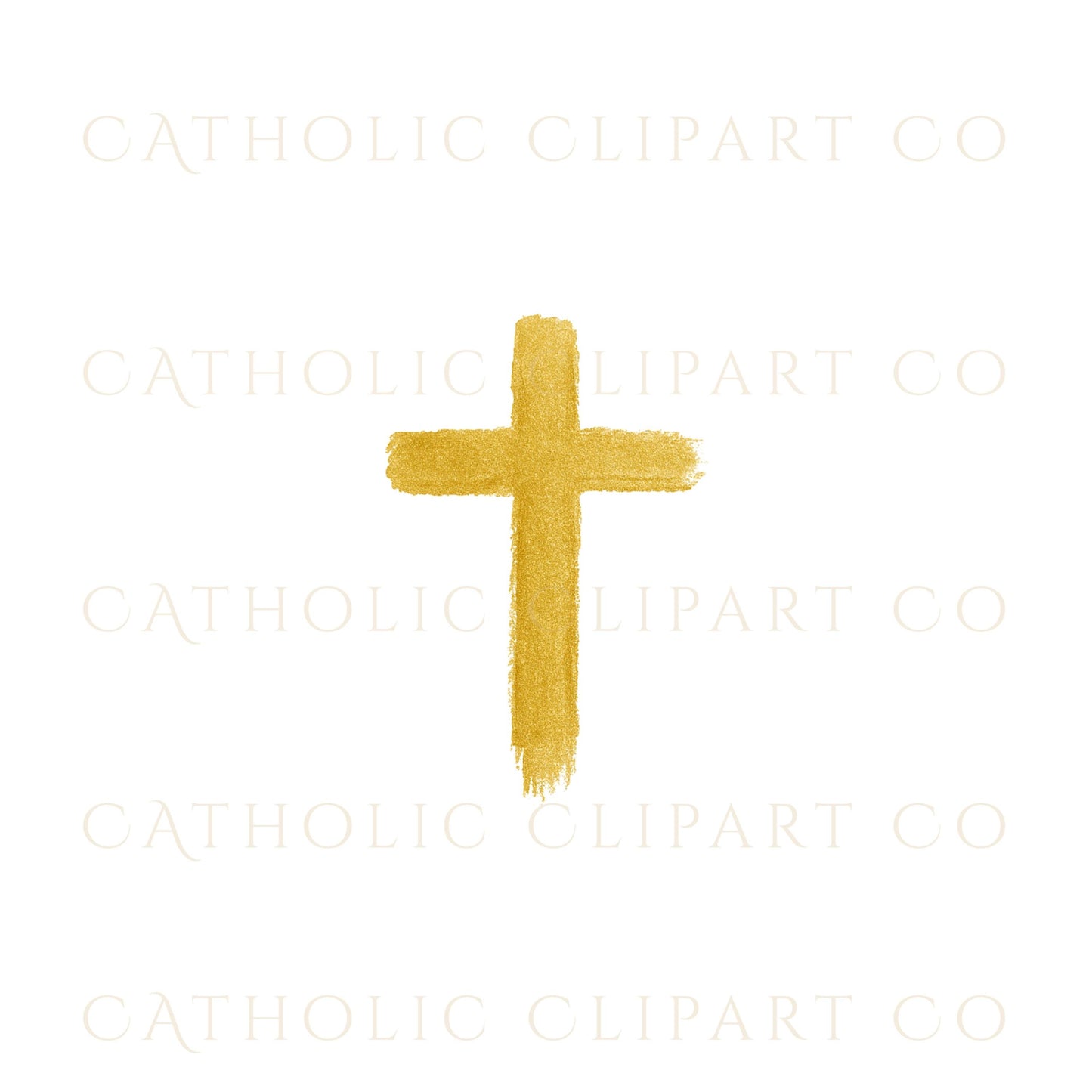 Tall thin-line gold cross SVG | Cruz dorada de línea delgada en SVG