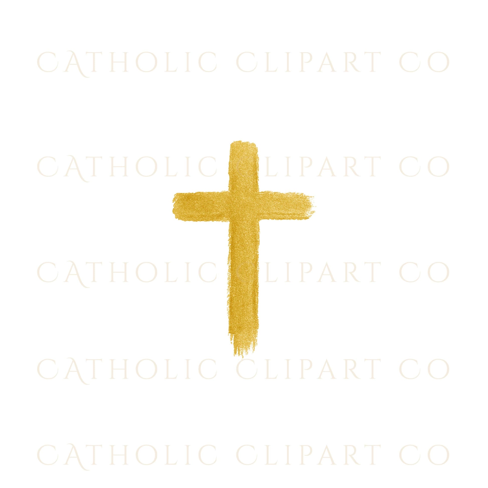 Tall thin-line gold cross SVG | Cruz dorada de línea delgada en SVG