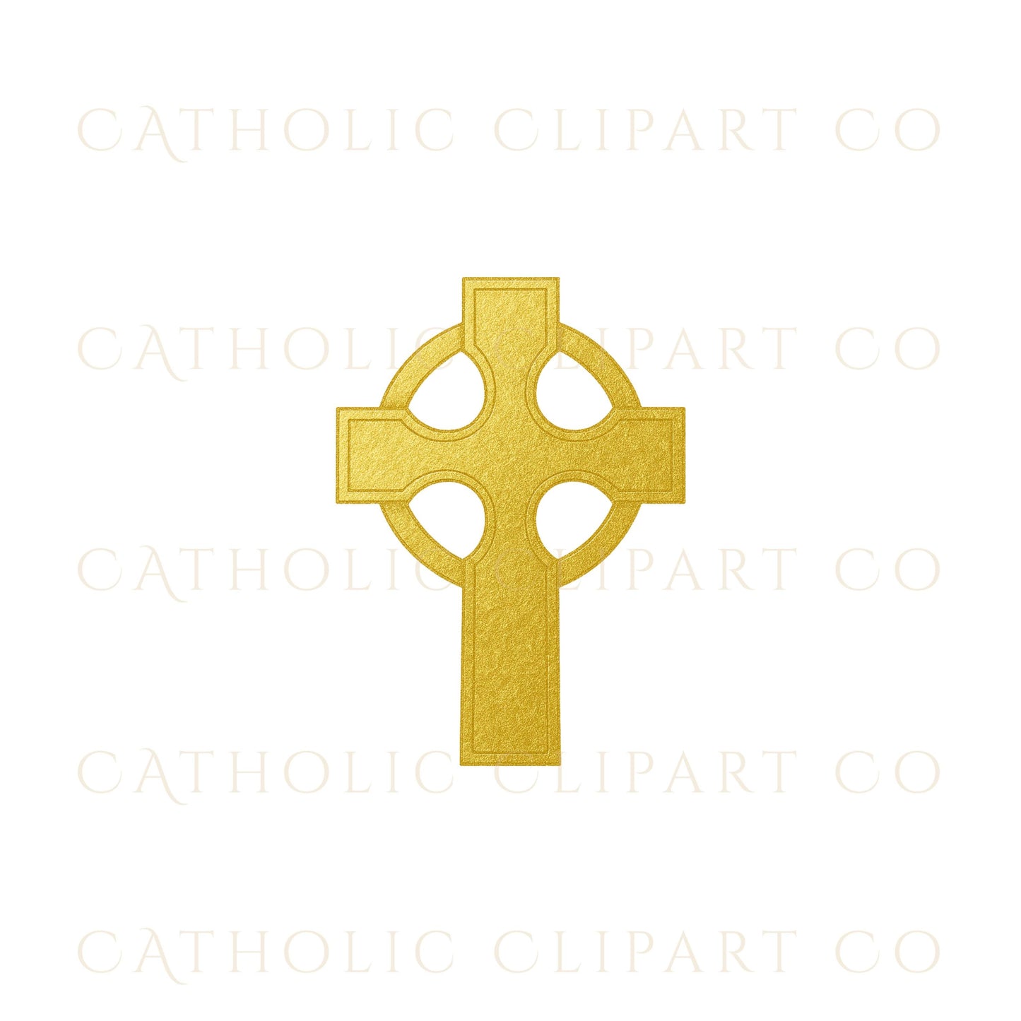 Simple gold cross PNG for religious designs | Cruz dorada simple para diseños religiosos