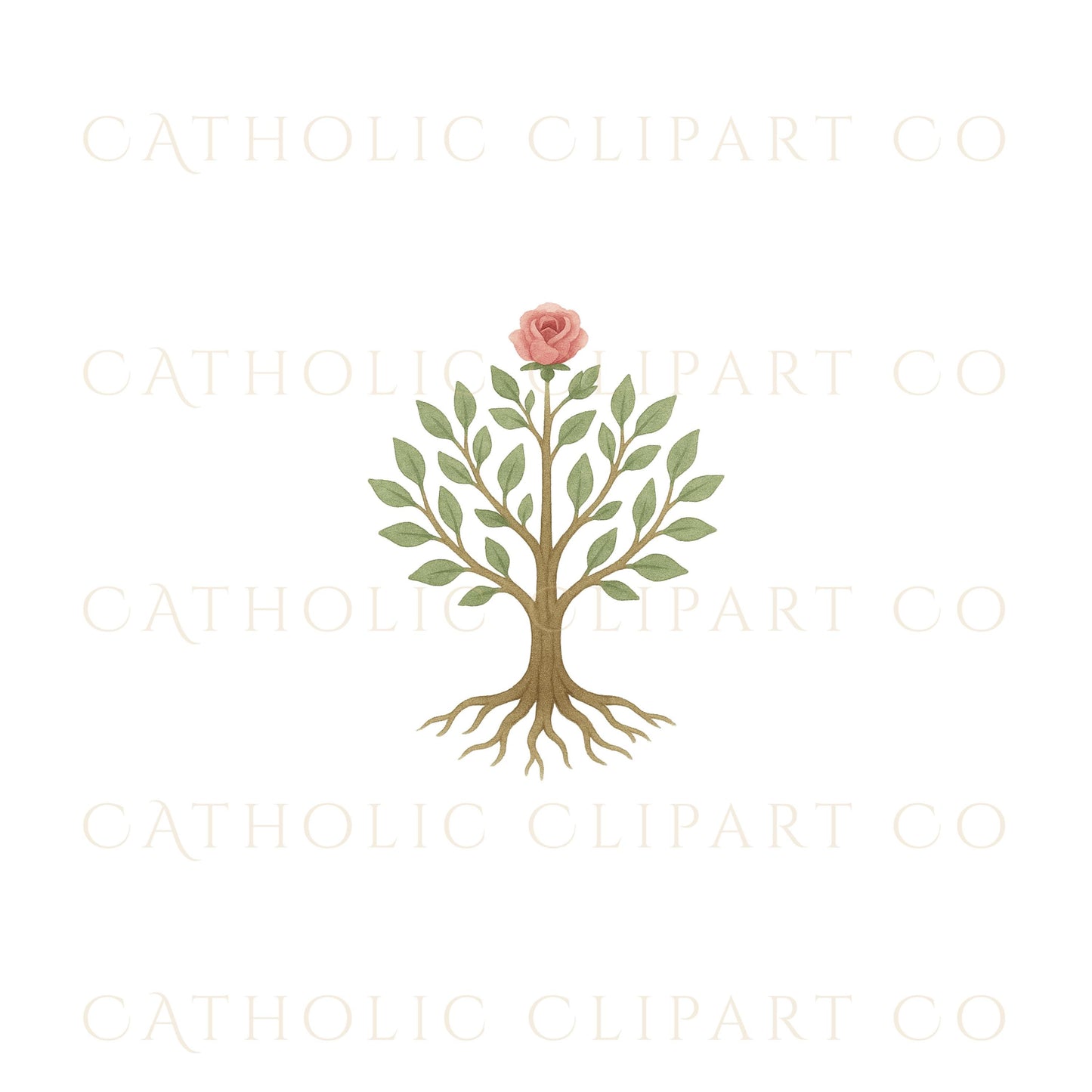 Set of seven O Antiphon watercolor symbols, Catholic clipart / Conjunto de siete símbolos de las Antífonas O en acuarela, clipart católico