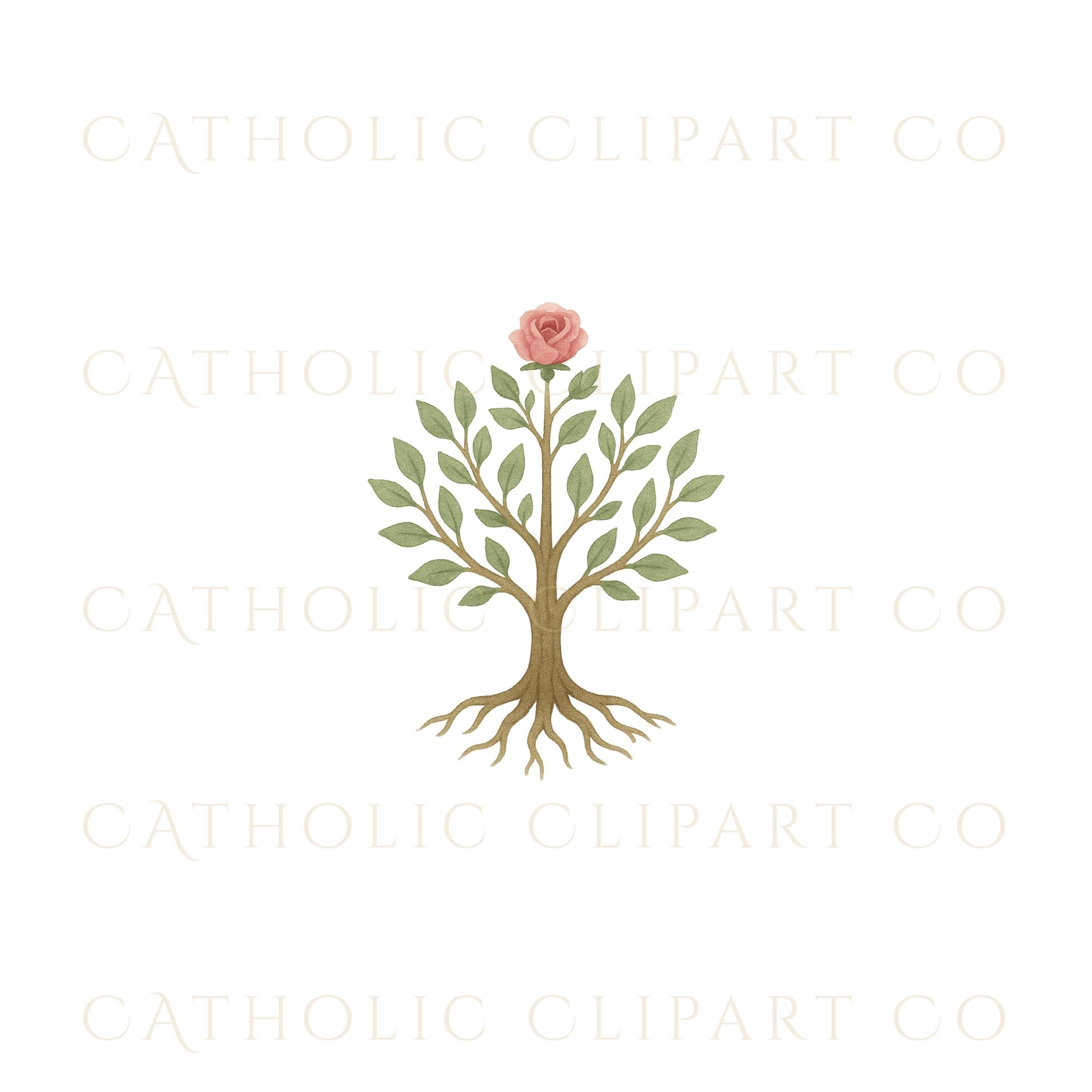 Set of seven O Antiphon watercolor symbols, Catholic clipart / Conjunto de siete símbolos de las Antífonas O en acuarela, clipart católico