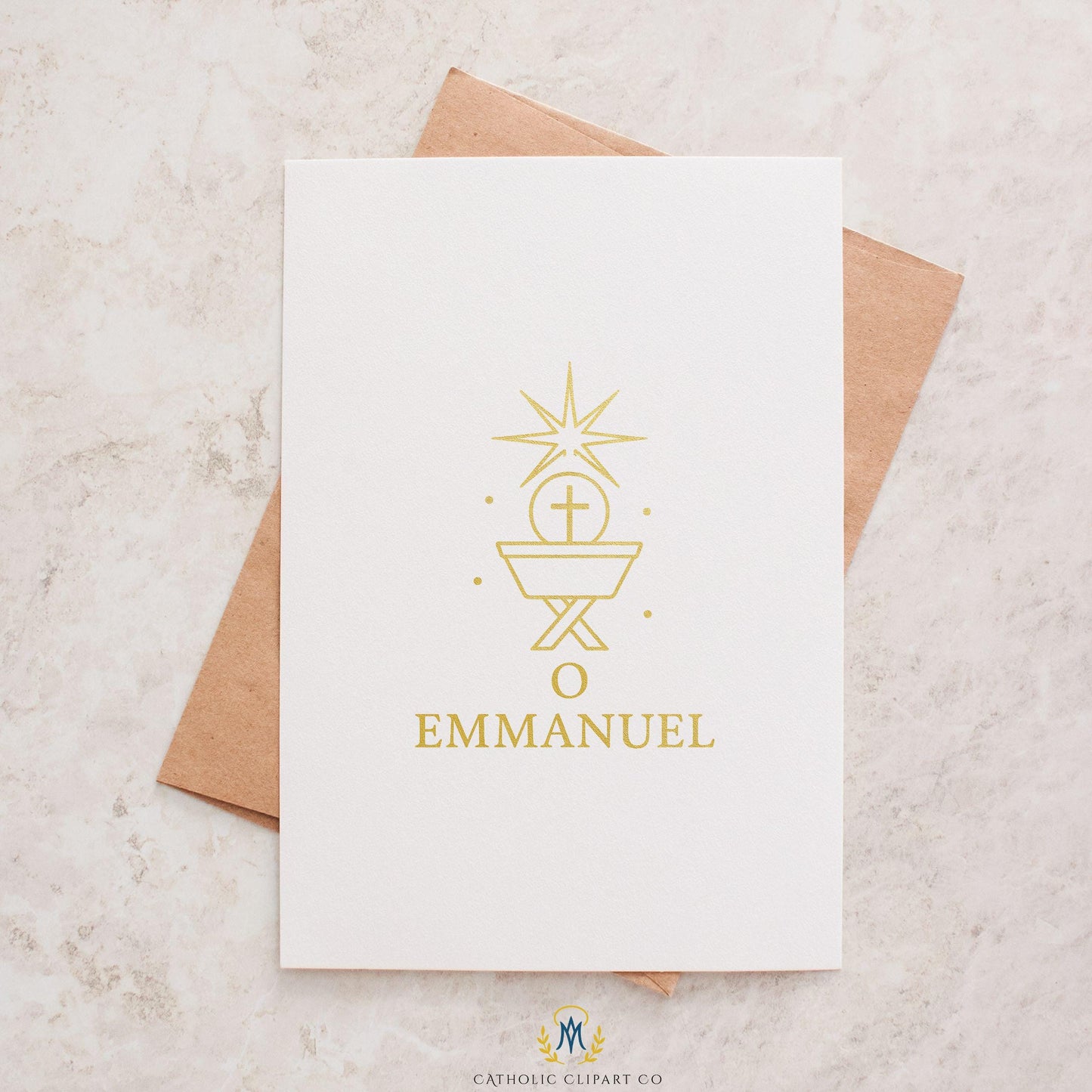 Gold religious clipart for Advent projects • Clipart religioso dorado para proyectos de Adviento