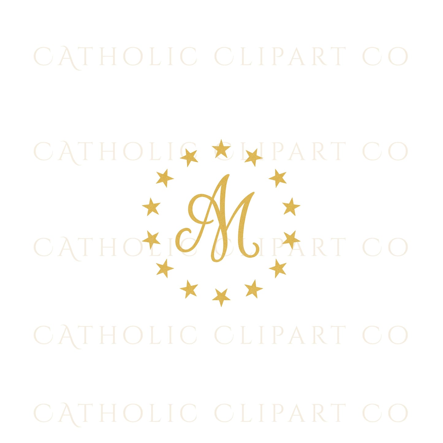 Gold monogram with clean minimal lines • Monograma dorado con líneas minimalistas