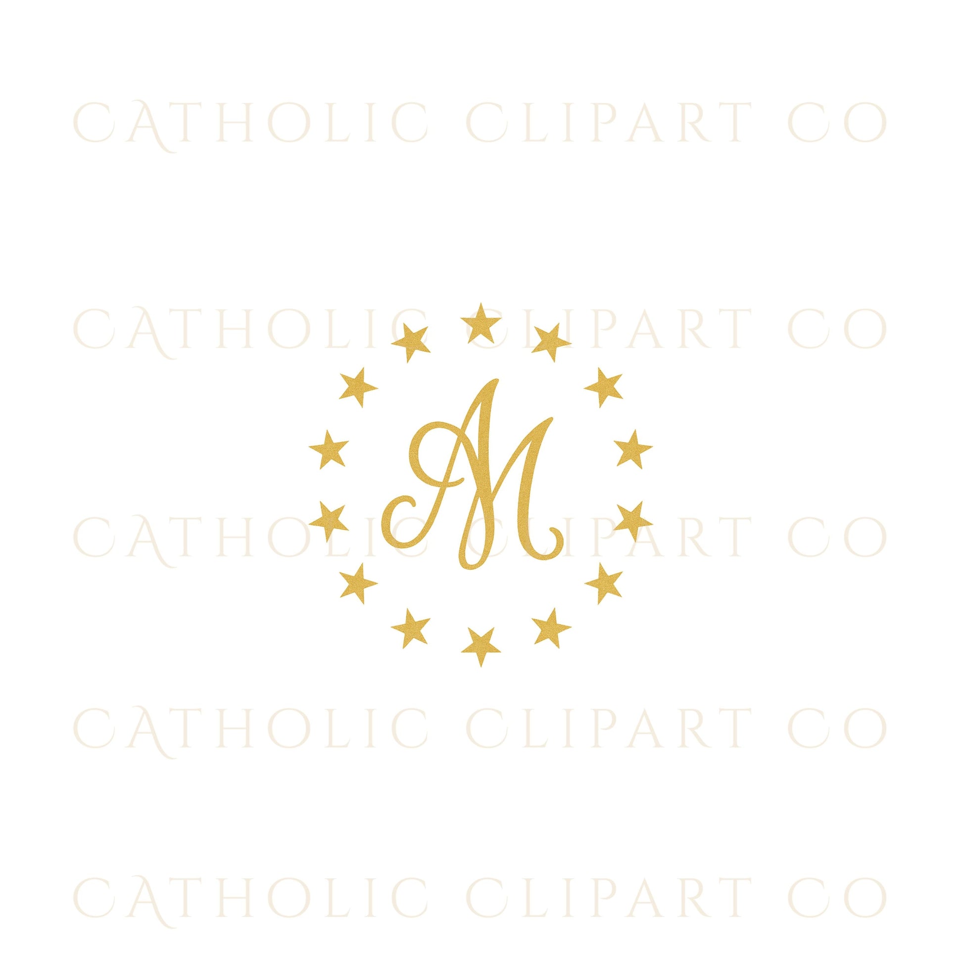 Gold monogram with clean minimal lines • Monograma dorado con líneas minimalistas