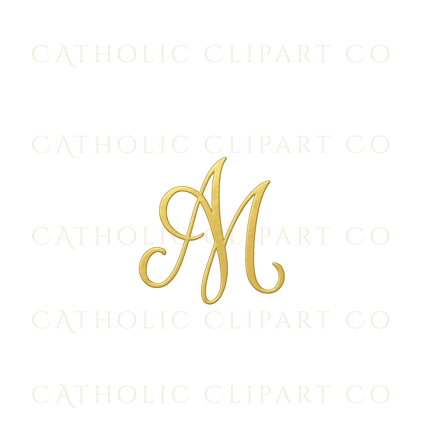 Delicate floral Marian emblem • Emblema mariano floral delicado