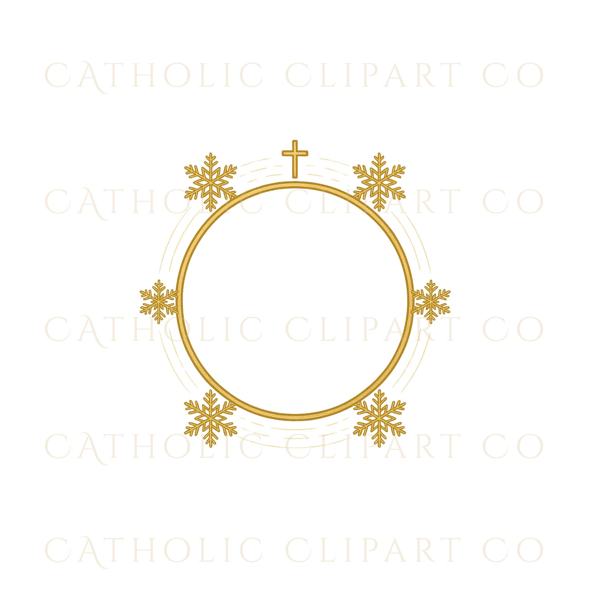 Holly and berry wreath frame with gold accents • Marco de corona con acebo y bayas con toques dorados