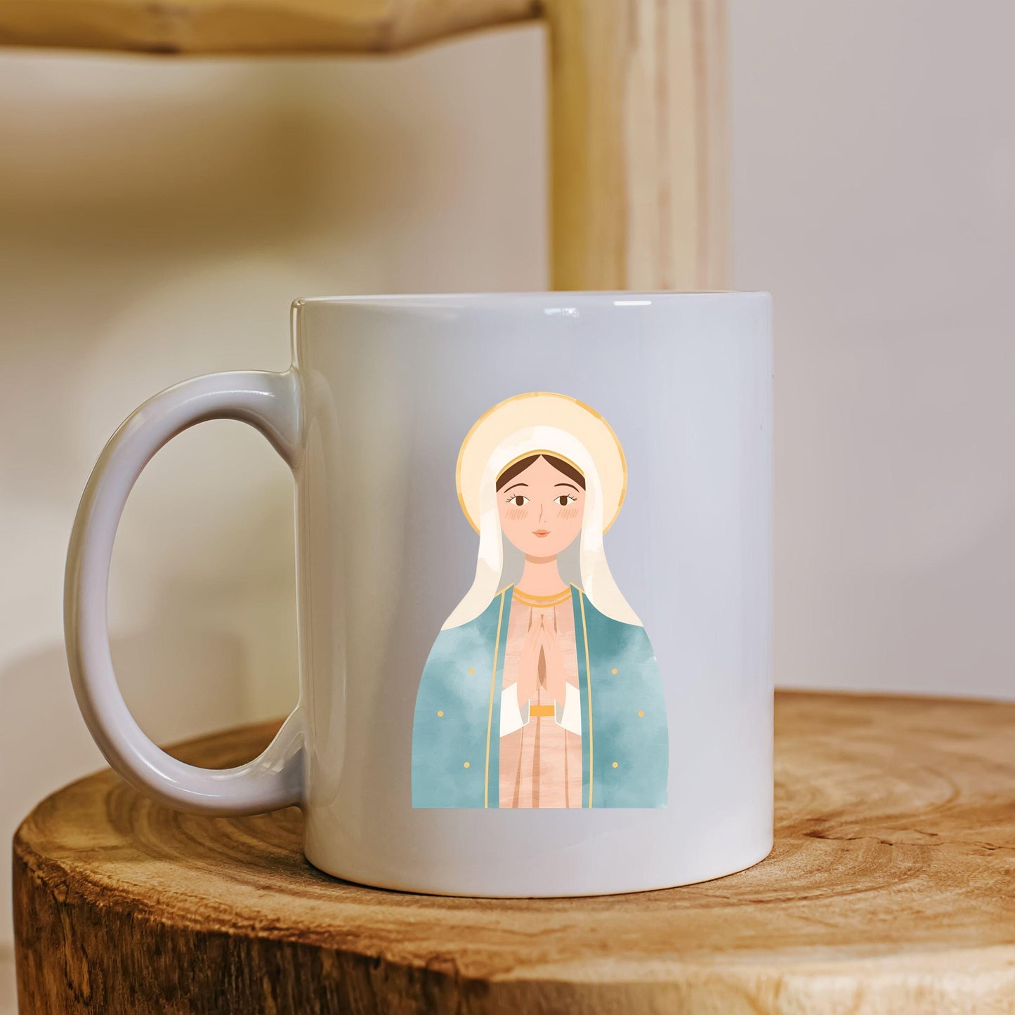Holy Mary children’s illustration | Ilustración infantil de la Virgen María