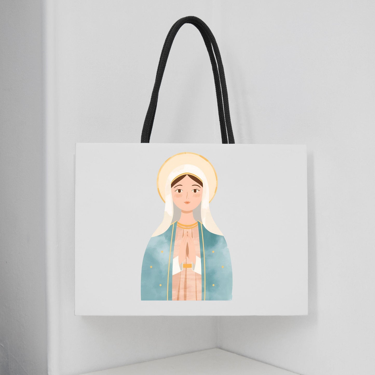 Watercolor Mother Mary design | Diseño de la Virgen María en acuarela