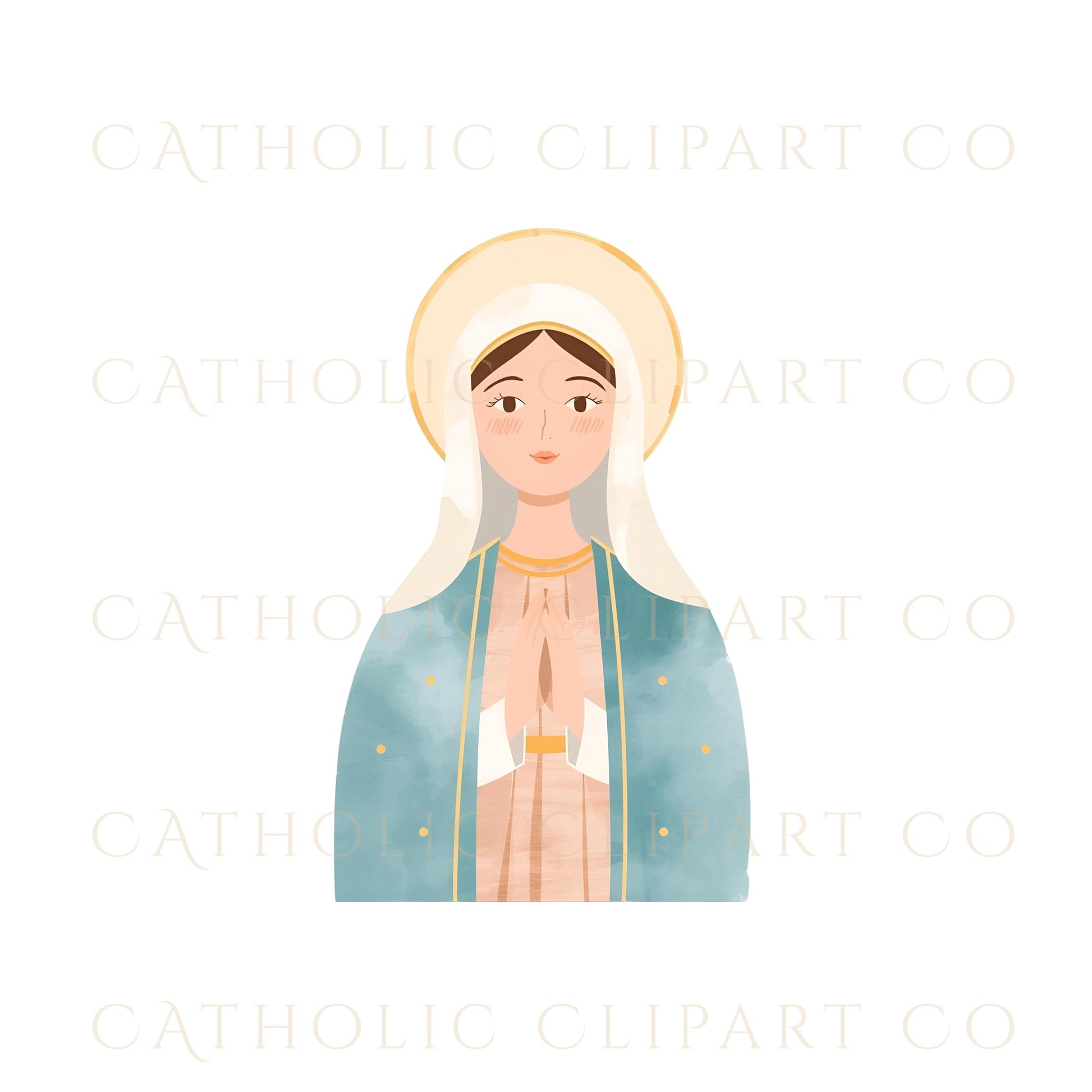 Hand-drawn Marian illustration PNG | Ilustración mariana dibujada a mano en PNG