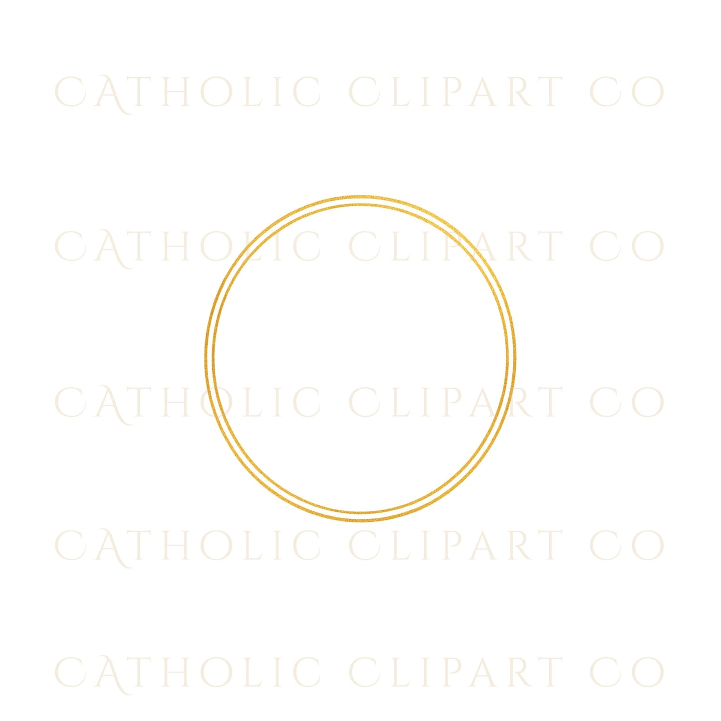 Digital gold frame clipart for religious creators / Clipart de marco dorado digital para creadores religiosos