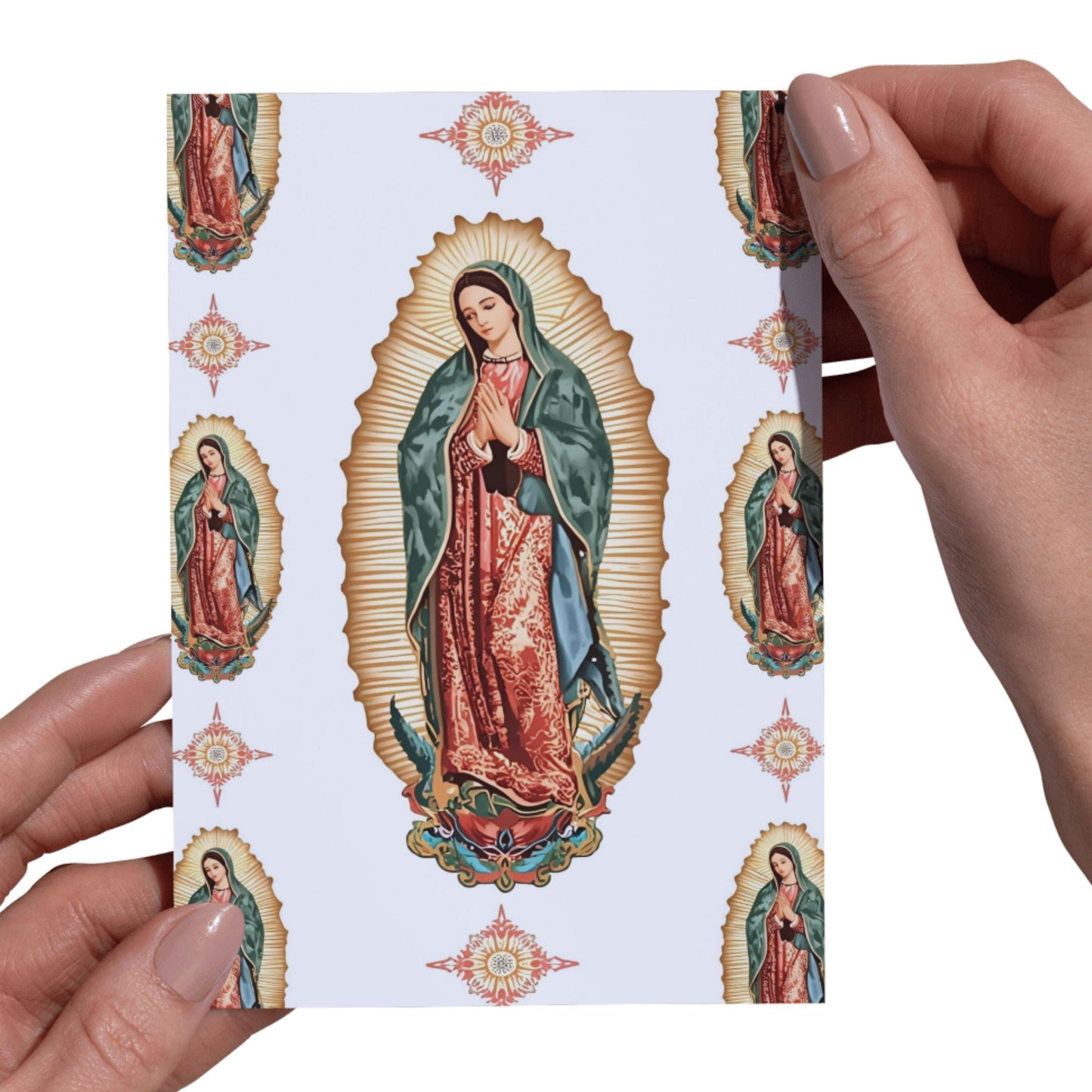 Catholic digital paper with Marian motifs – Papel digital católico con motivos marianos