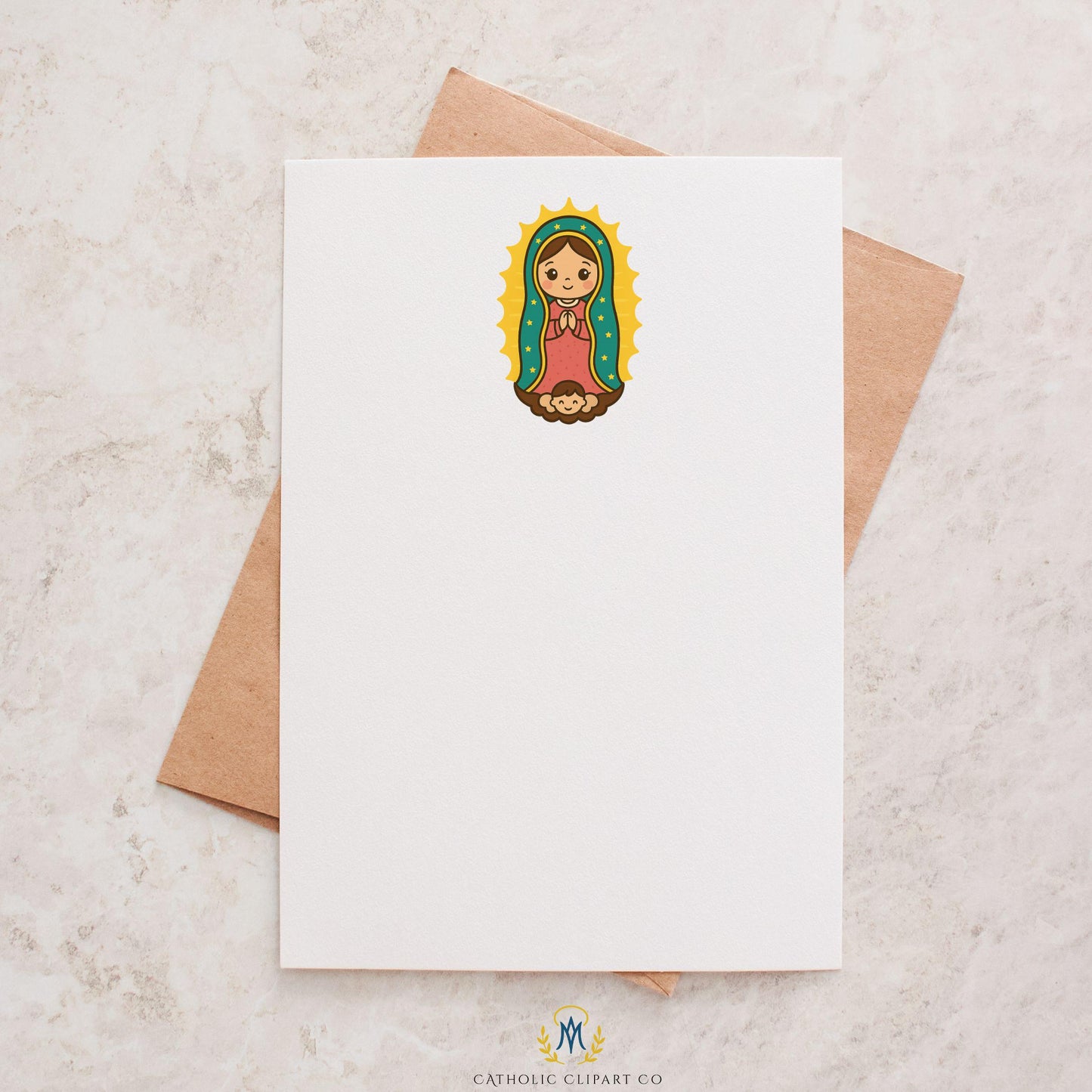 Chibi Guadalupe Virgin Mary digital download – Descarga digital chibi de la Virgen de Guadalupe