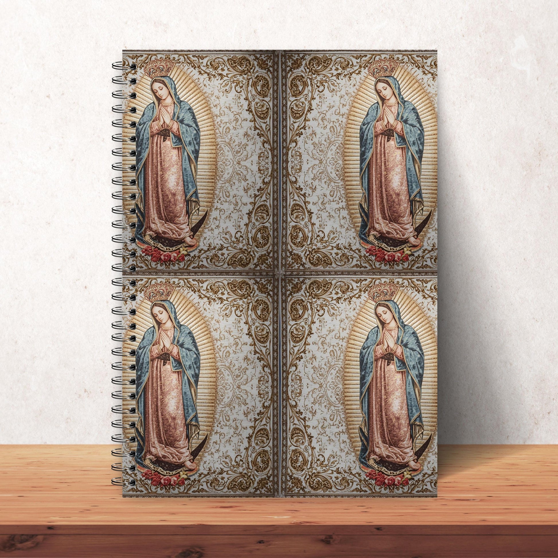 Religious digital paper with holy-card style artwork — Papel digital religioso estilo estampa