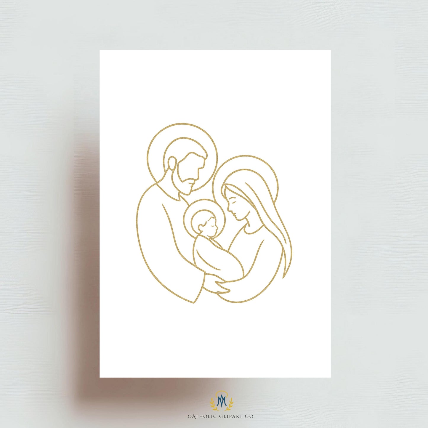 Sacred family Catholic icon – Ícono católico de la familia sagrada