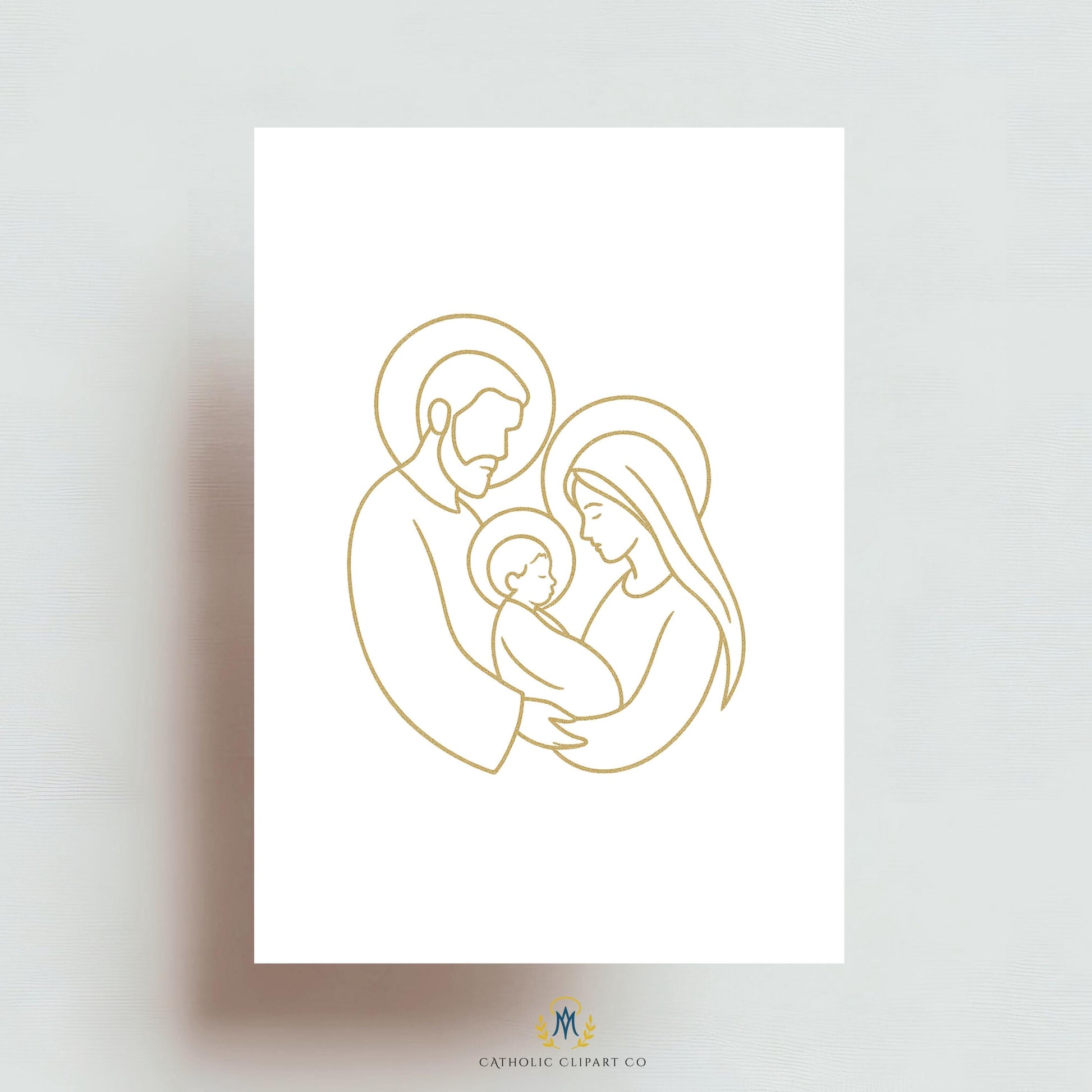 Sacred family Catholic icon – Ícono católico de la familia sagrada