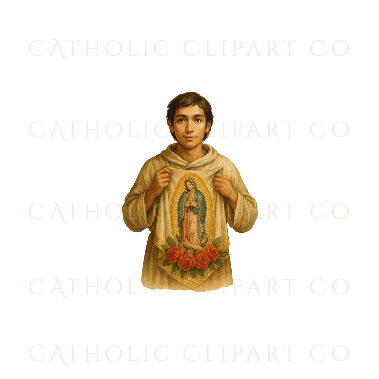Transparent PNG of Saint Juan Diego illustration — PNG transparente de San Juan Diego ilustrado