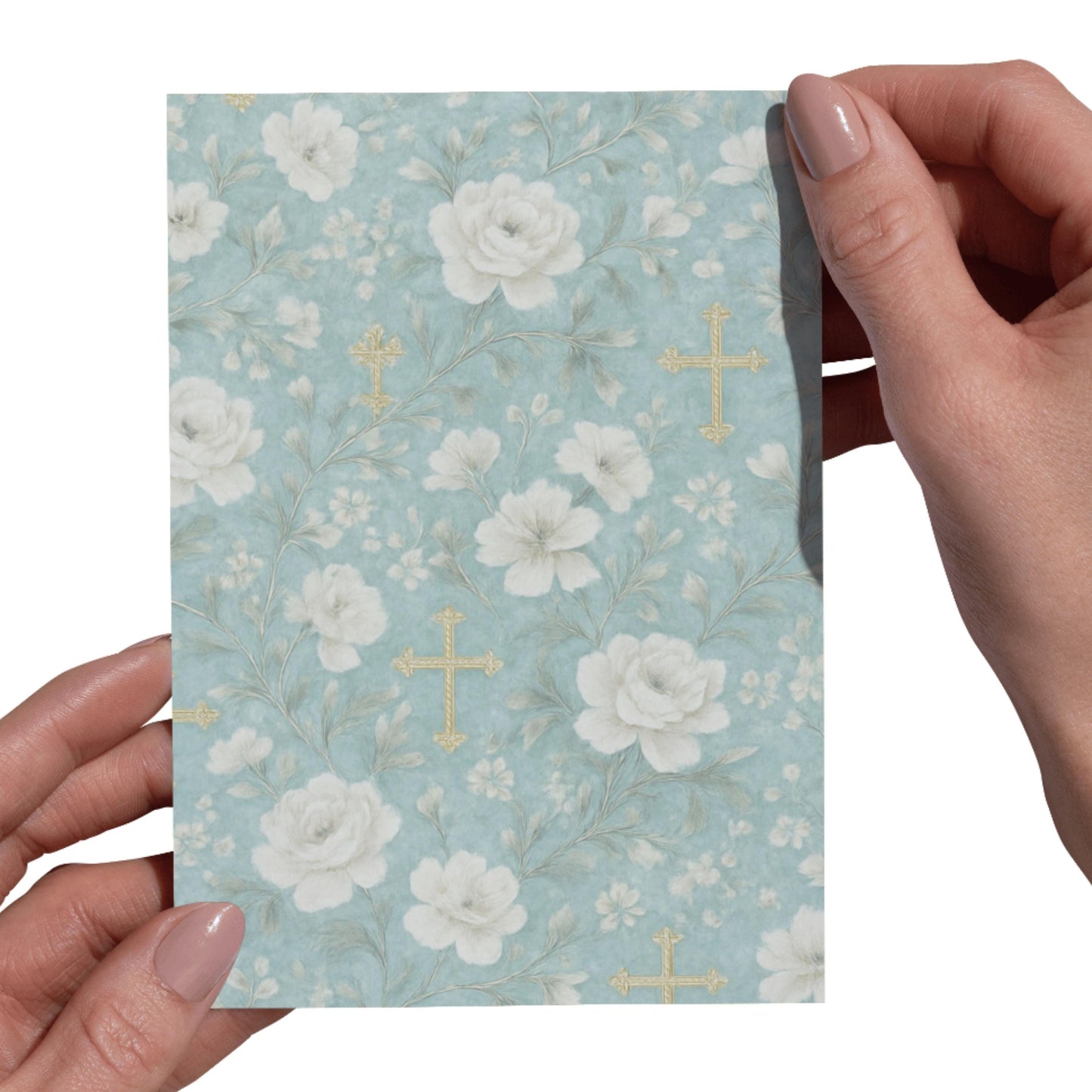 Elegant blue roses digital background for journaling • Fondo digital elegante de rosas azules para journaling
