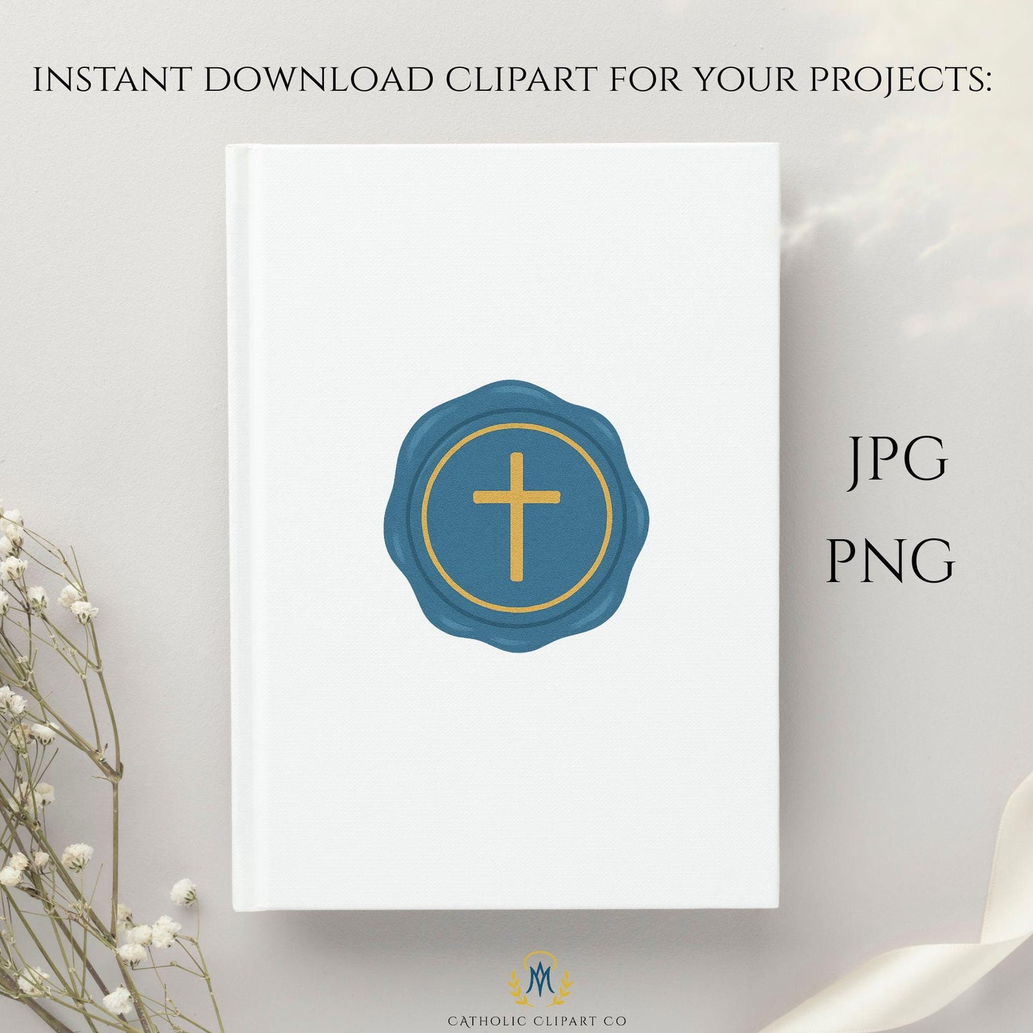Faith based wedding clipart with Catholic hearts and crosses – Clipart de boda basado en la fe con corazones y cruces católicas