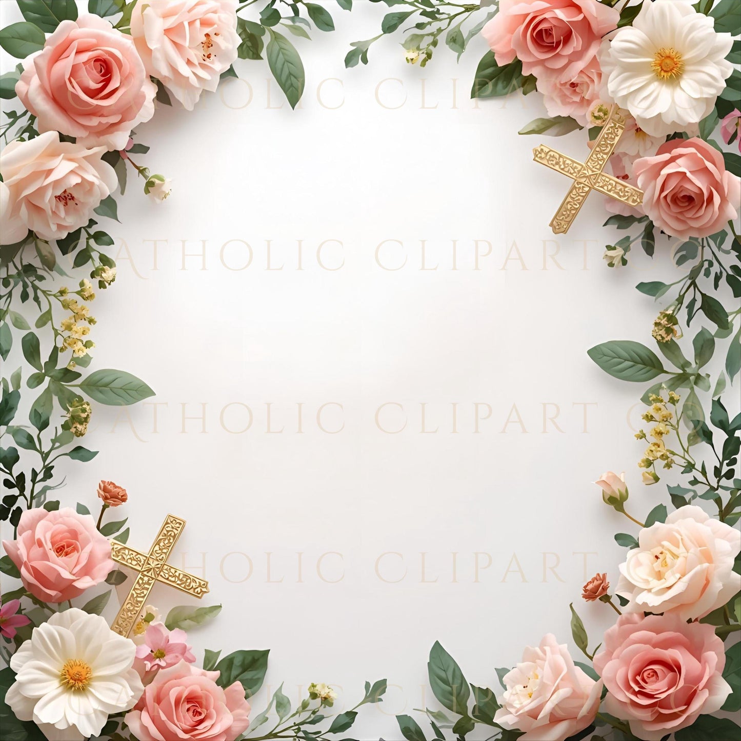 Memorial or funeral program background with cross • Fondo para programa memorial o funeral con cruz