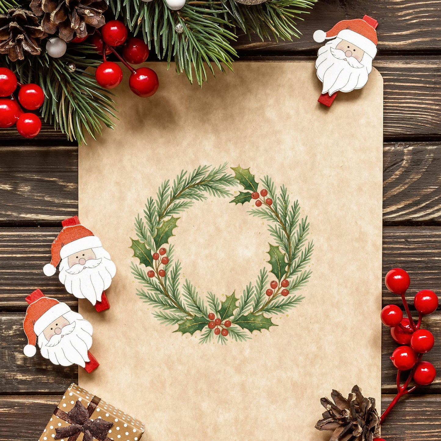 Watercolor wreath bundle for Catholic creators — Paquete de guirnaldas en acuarela para creadoras católicas