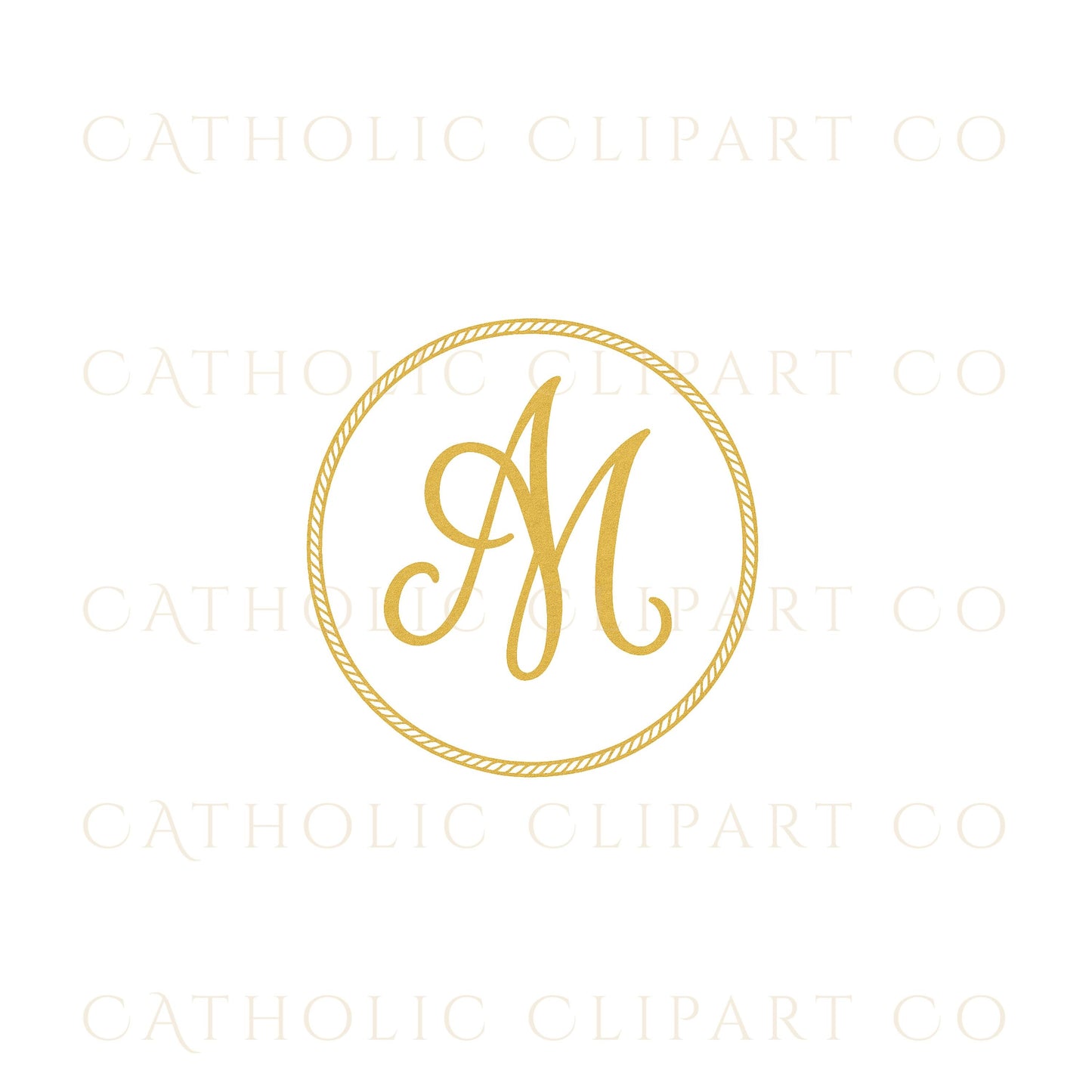 Pink Marian monogram symbol • Símbolo mariano rosa
