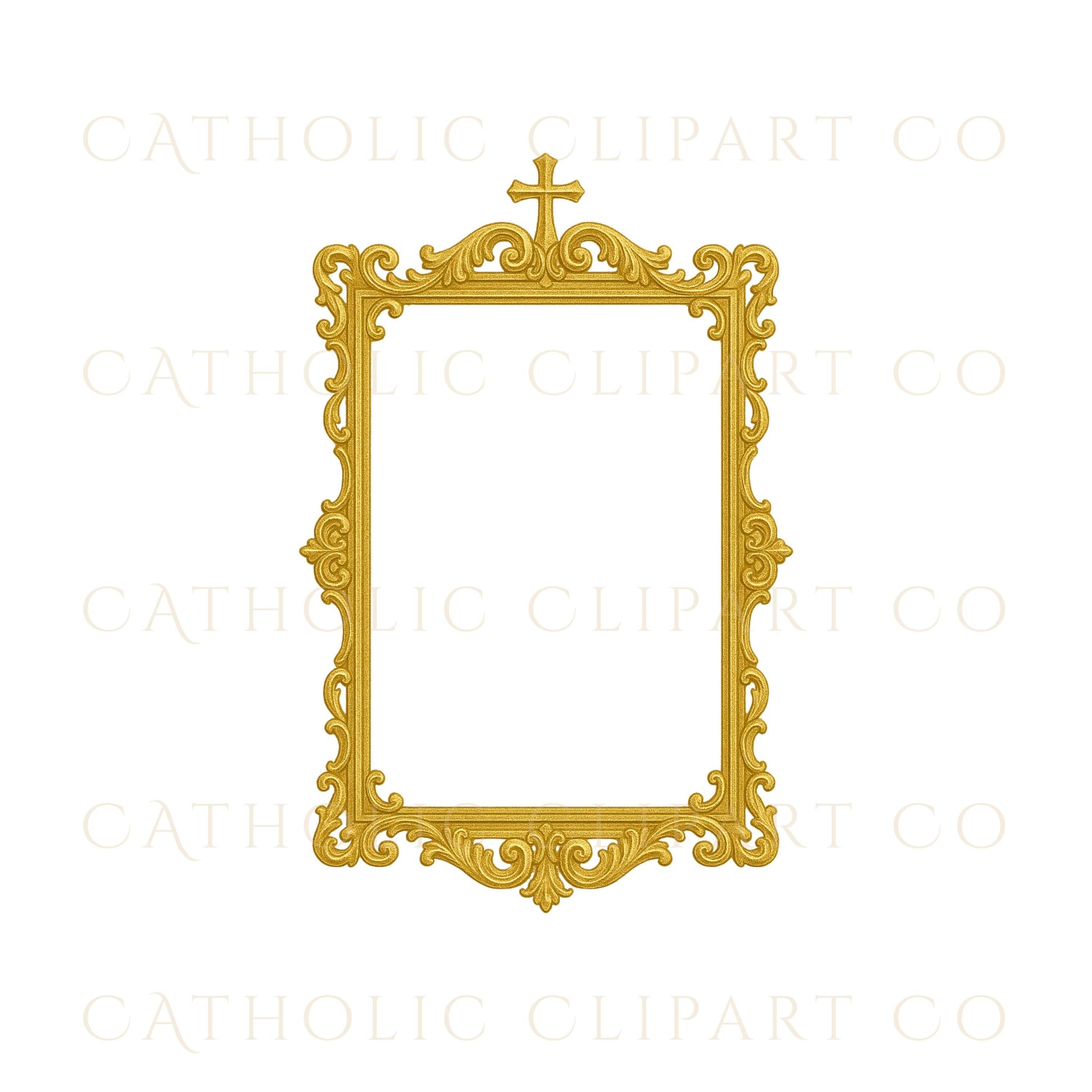 Marian star halo circle frame with twelve stars • Marco circular con halo mariano y doce estrellas