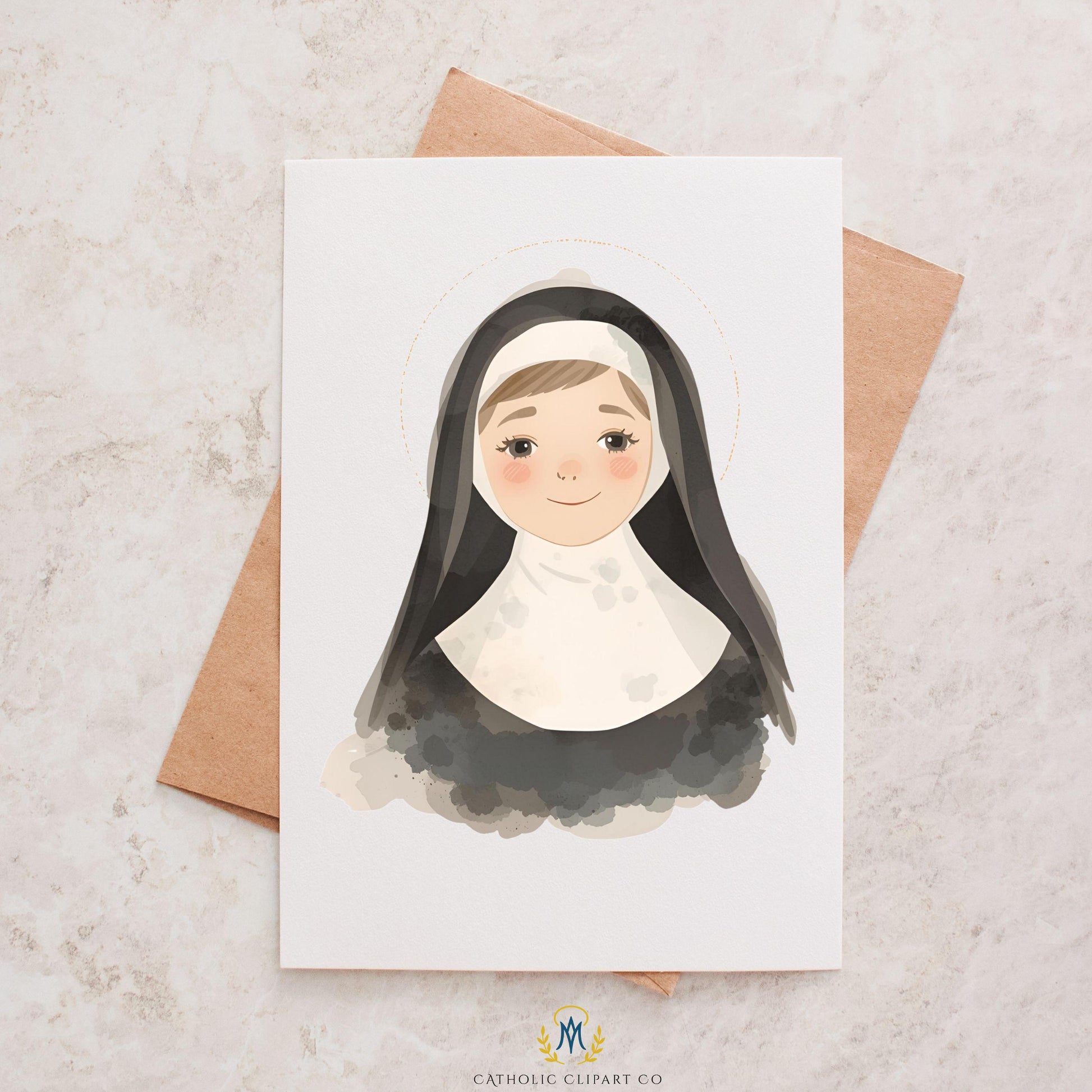Catholic printable saint image | Imagen imprimible de santa católica