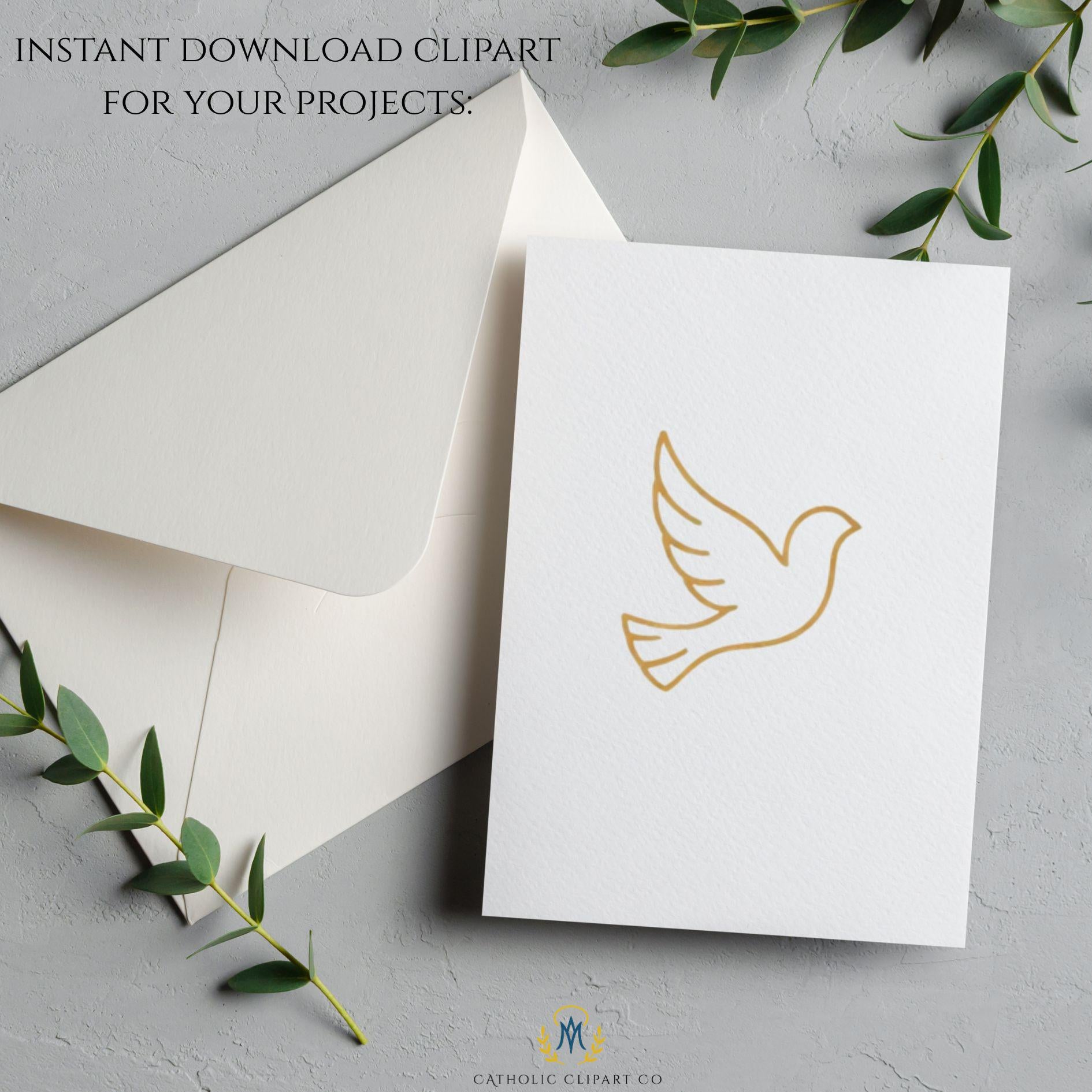 Catholic IHS logo style clipart for First Holy Communion designs / Clipart estilo logotipo IHS católico para diseños de Primera Comunión