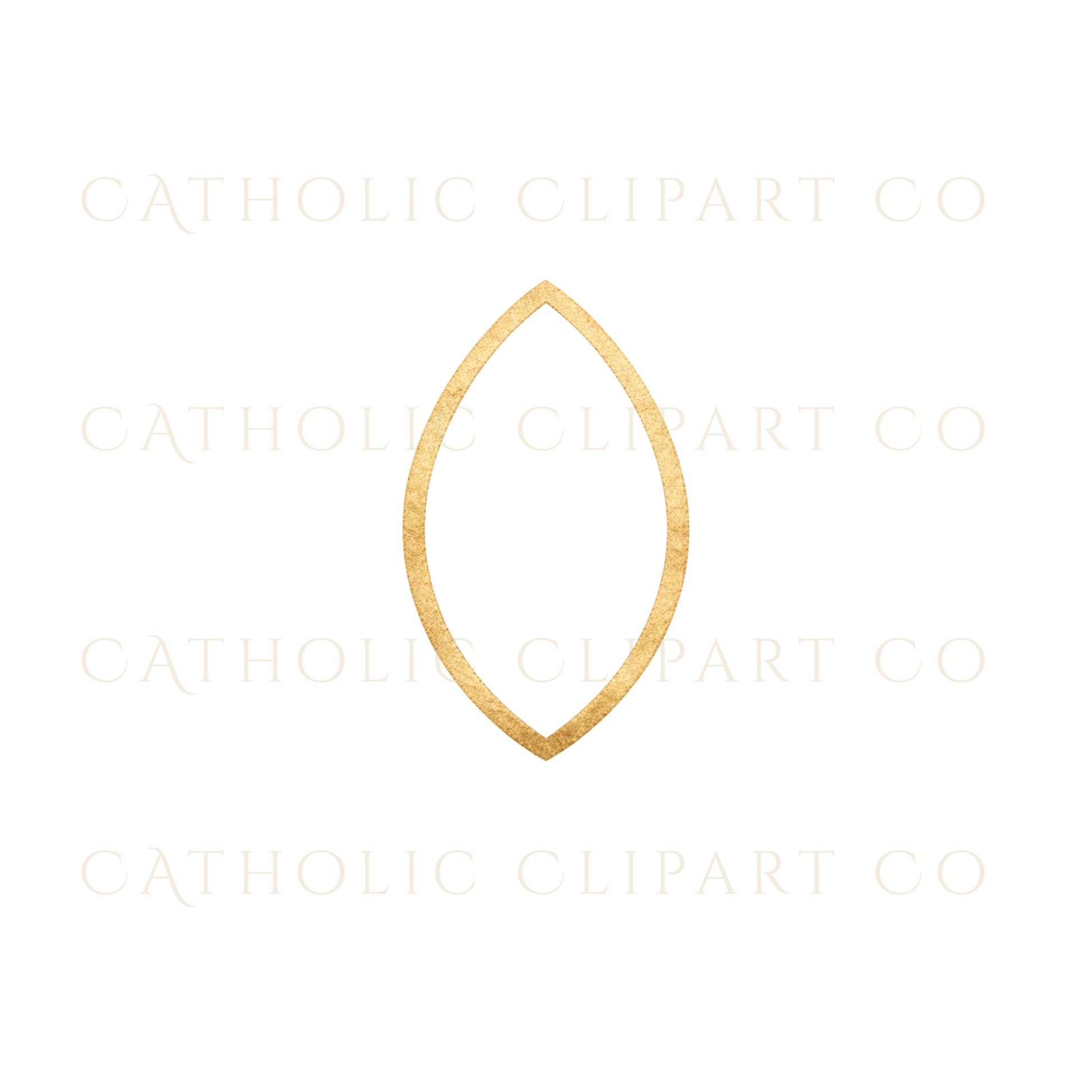 Marian halo aura clipart with glowing gold rays | Aura mariana con rayos dorados resplandecientes