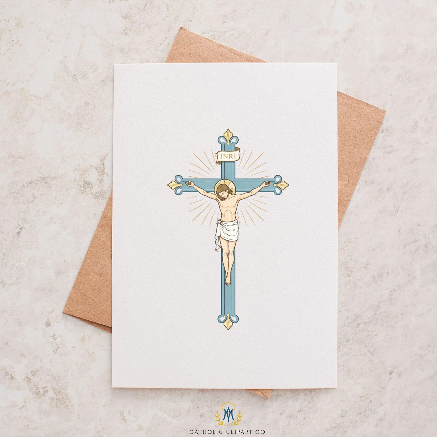 Reverent Catholic crucifix image featuring Jesus Christ | Imagen reverente de crucifijo católico con Jesucristo