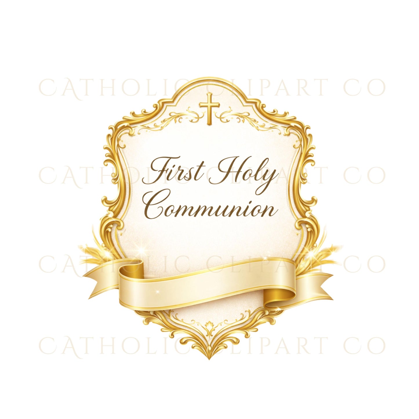 Gold chalice Catholic Eucharist clipart — Clipart de cáliz dorado eucarístico católico