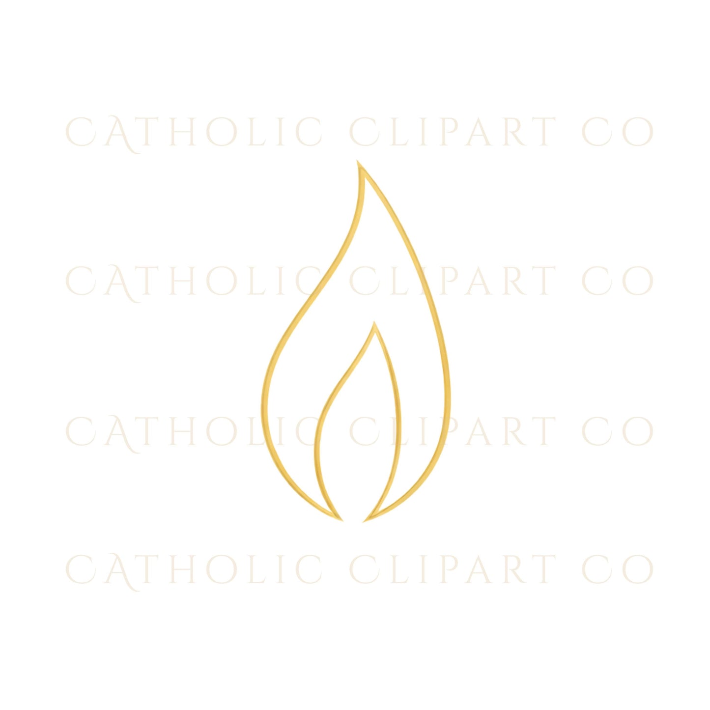 Confirmation flame clipart symbolizing the Holy Spirit / Llama de Confirmación que representa el Espíritu Santo