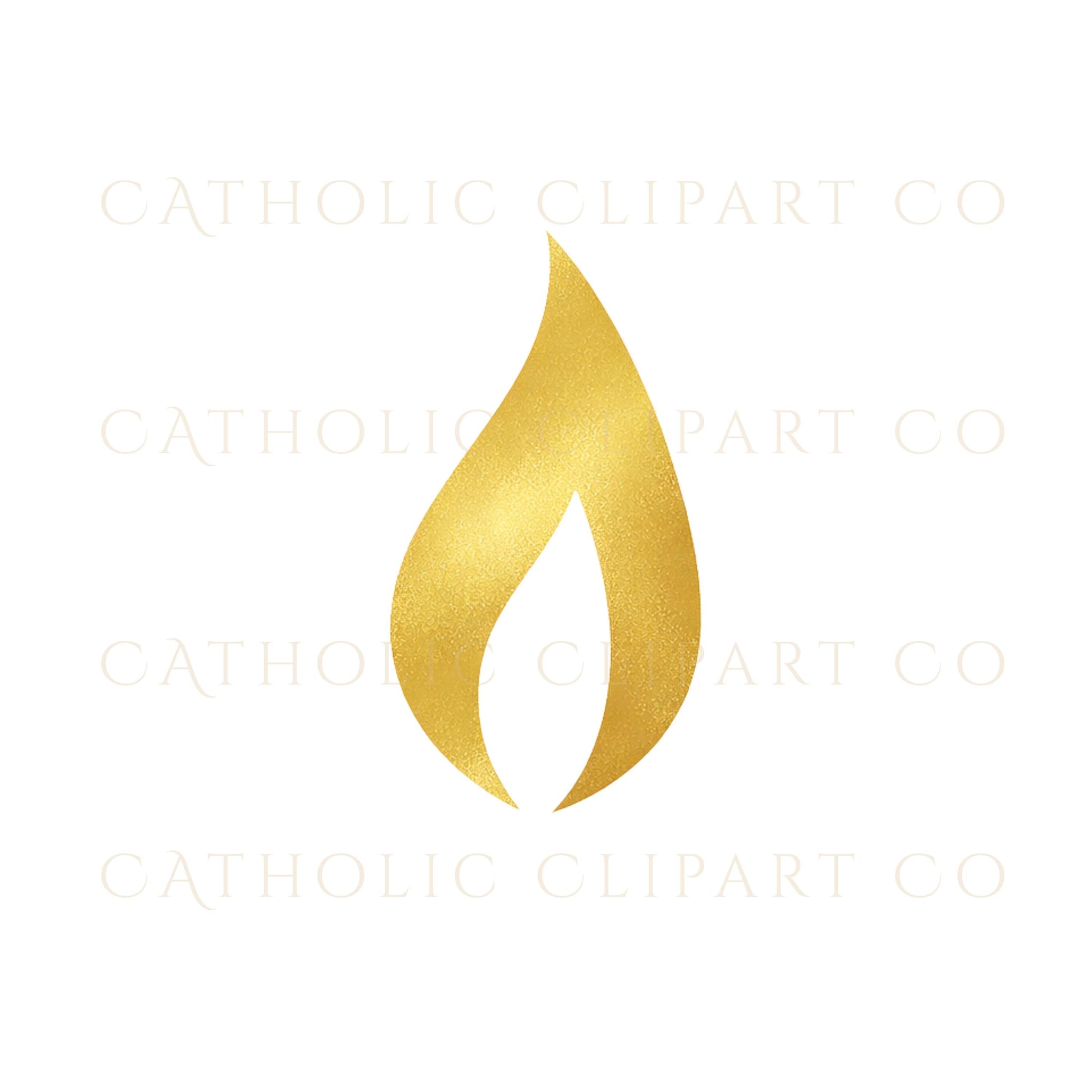 Catholic Confirmation clipart set in elegant gold minimalist style / Clipart católico de Confirmación en estilo dorado minimalista