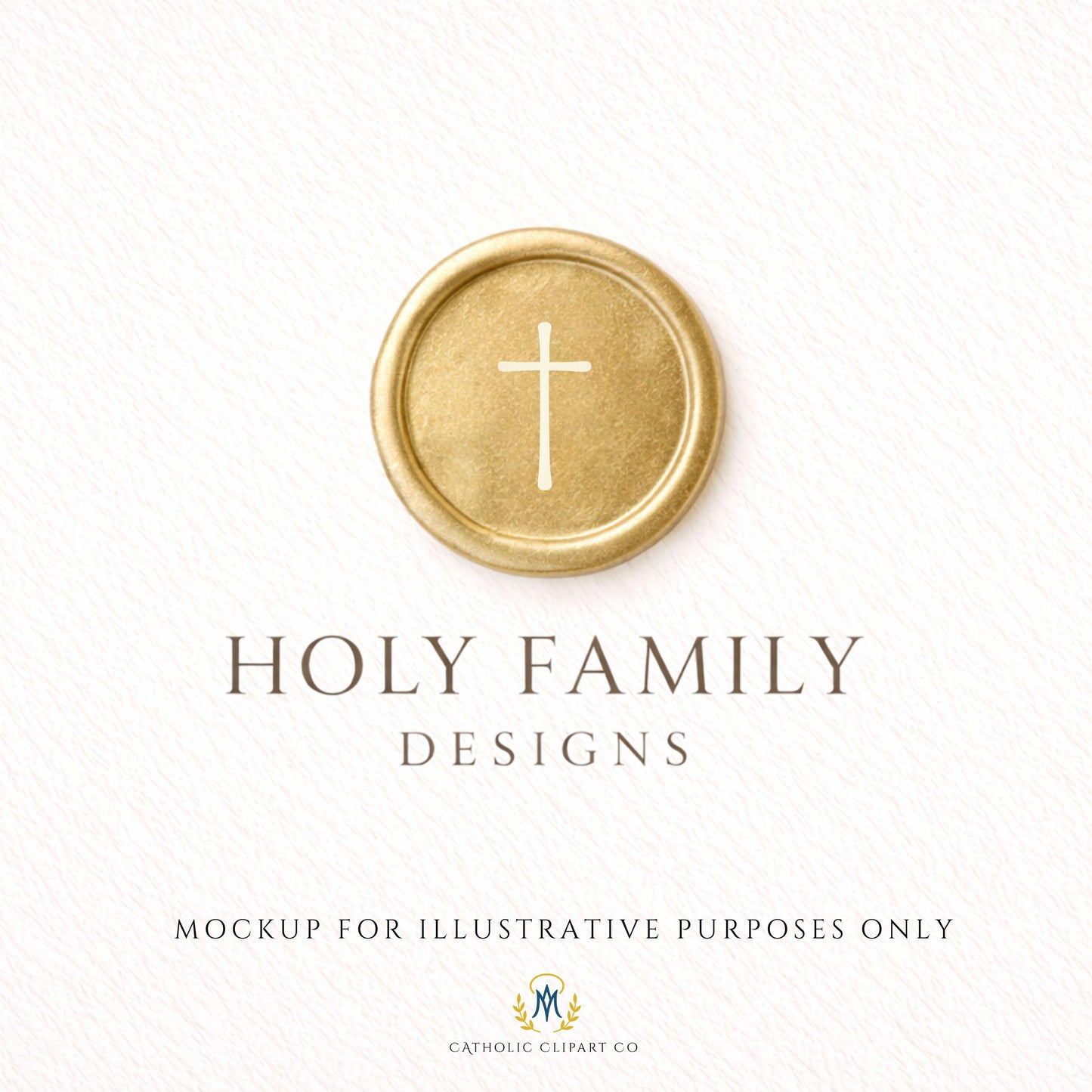 Blank Catholic Cross Clipart | Minimal Gold & Neutral Cross PNG | Designer Wedding and Certificate Graphics, Religious art