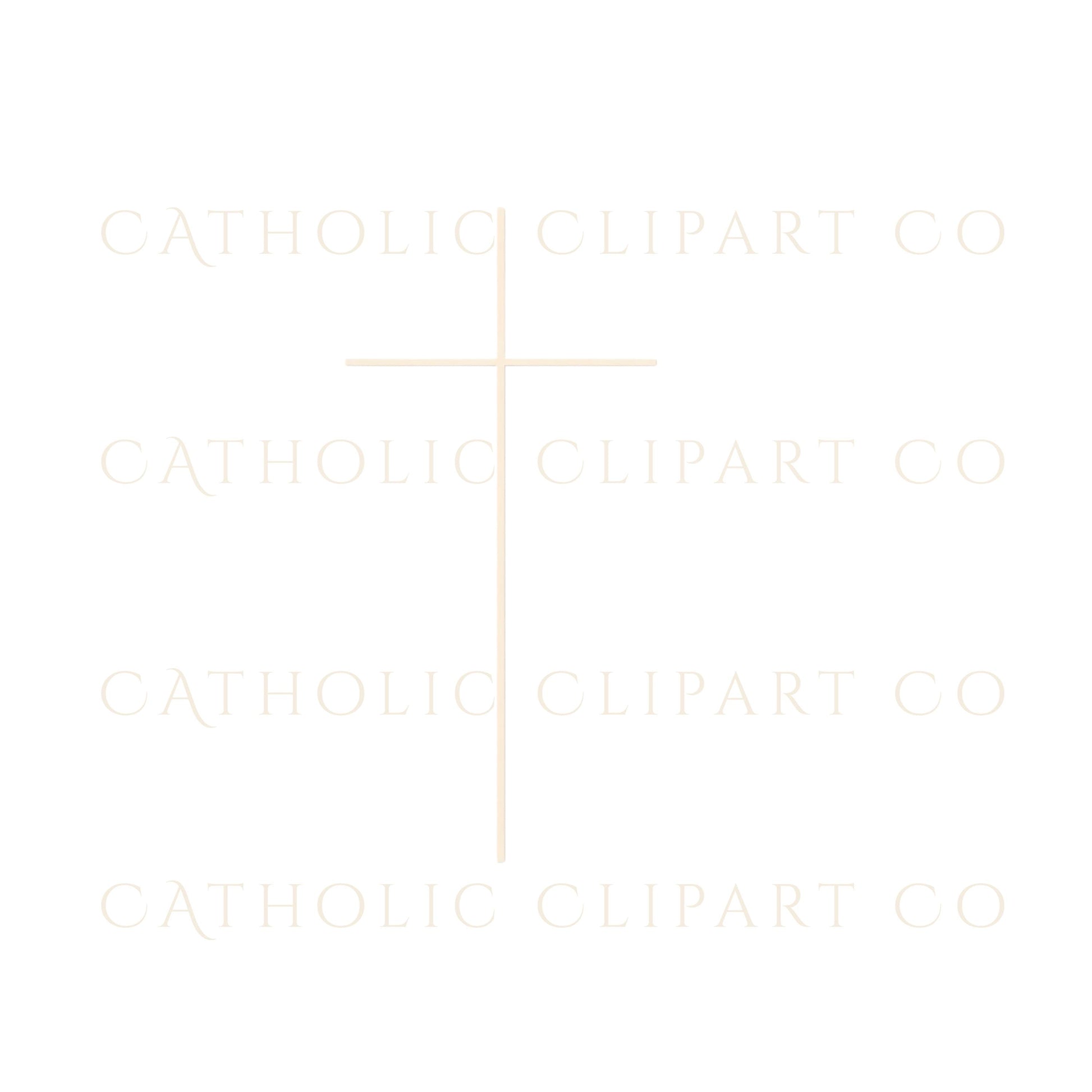 Catholic cross logo design example for branding and seals
Ejemplo de logotipo con cruz católica para marca y sellos