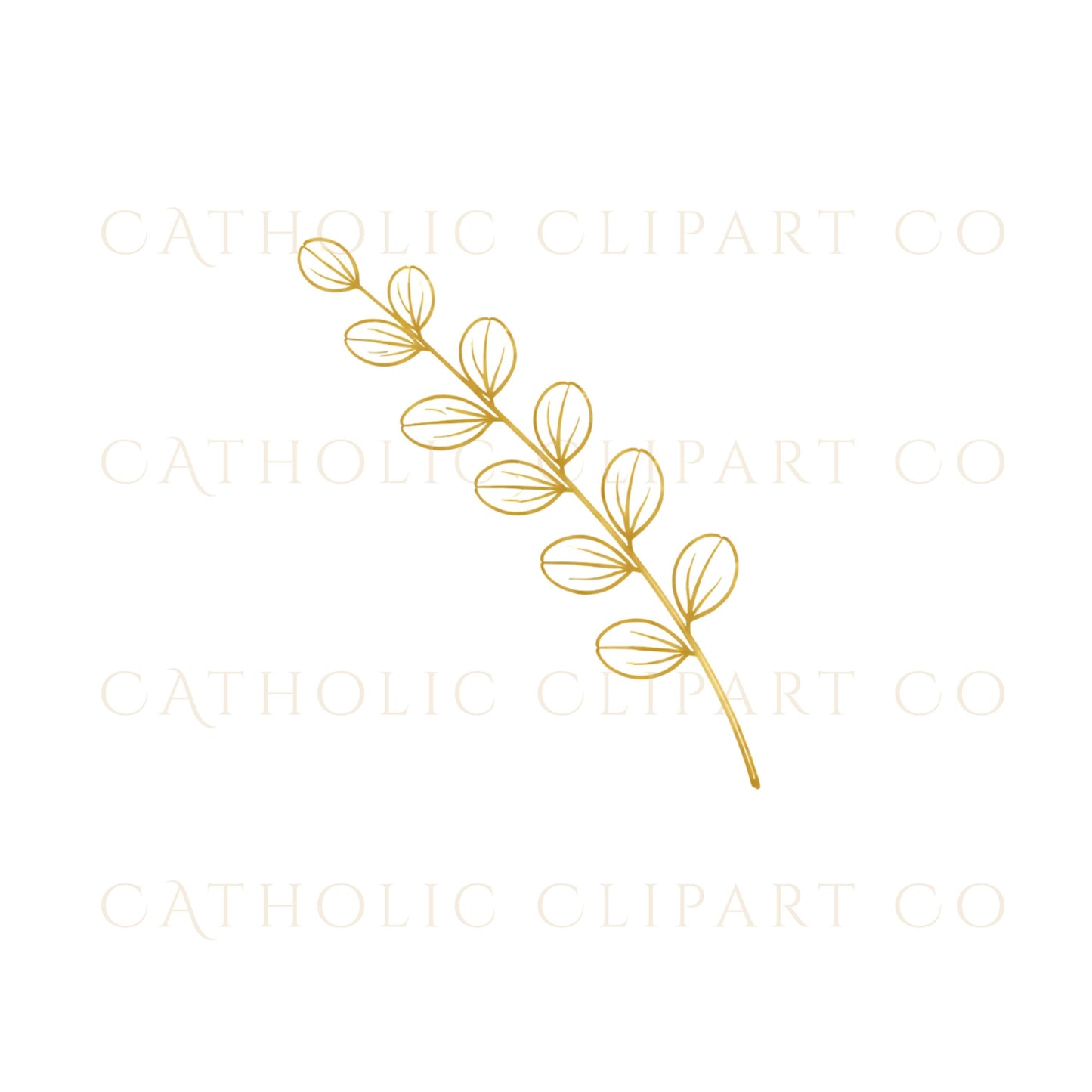 Gold botanical frame clipart for church programs and sacramental stationery | Marco botánico dorado en clipart para programas de iglesia y papelería sacramental