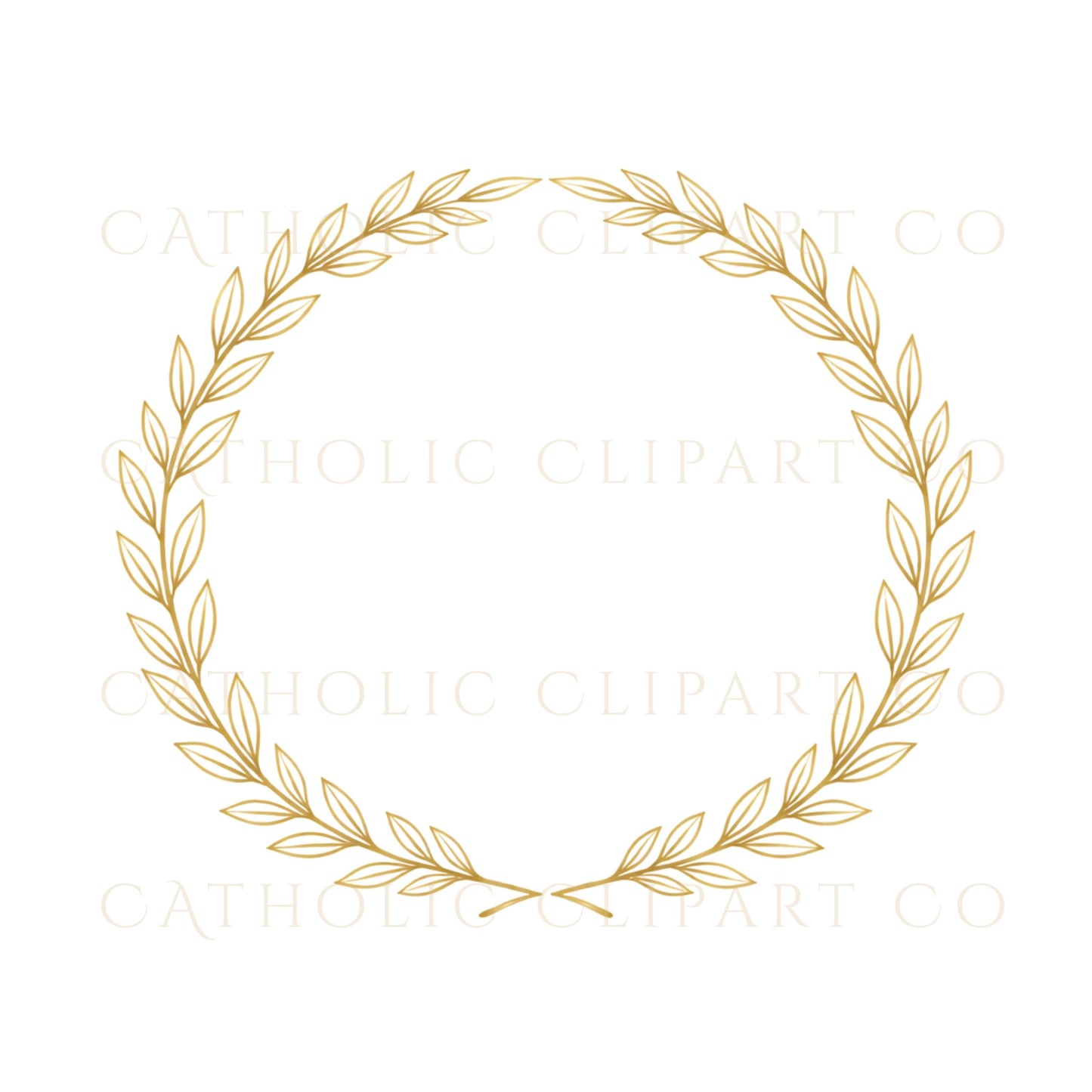 Catholic wedding stationery mockup using gold botanical wreath | Mockup de papelería de boda católica con corona botánica dorada