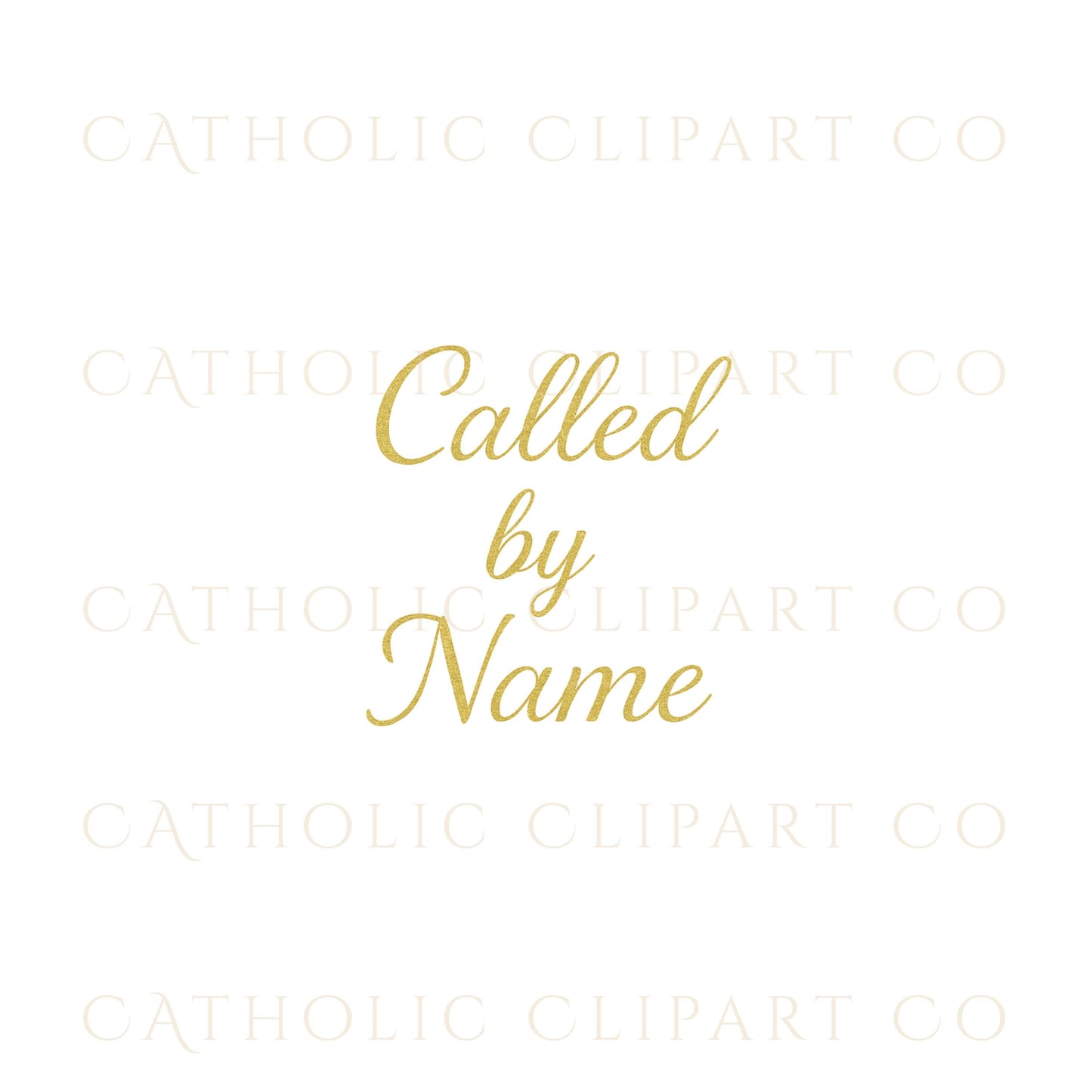 Body of Christ gold calligraphy clipart | Cuerpo de Cristo en caligrafía dorada