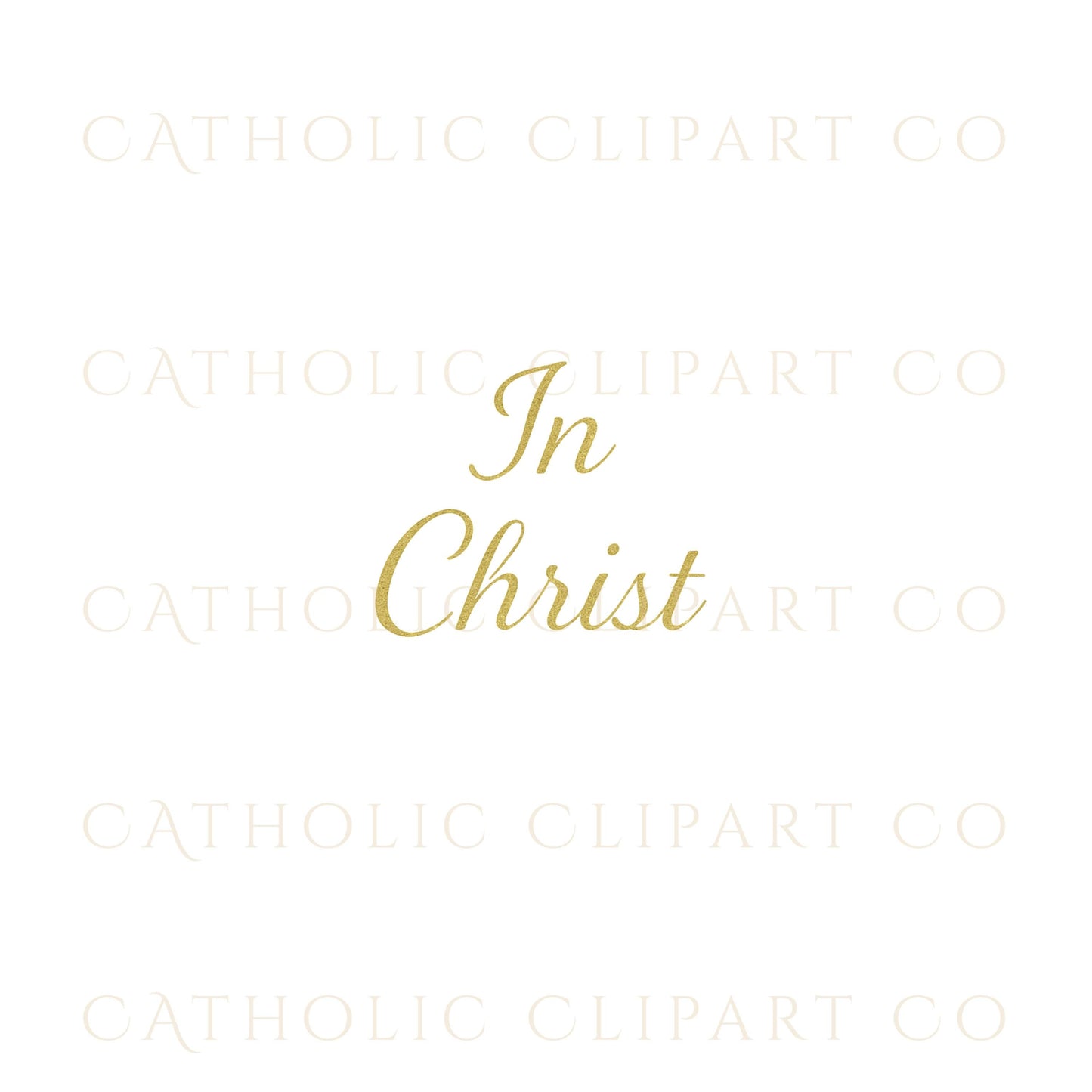 Gold Catholic calligraphy words for sacraments | Palabras católicas en caligrafía dorada para sacramentos