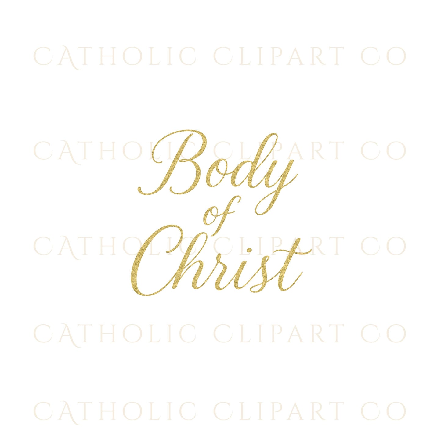 Blessed Sacrament gold Catholic text | Santísimo Sacramento en texto dorado católico