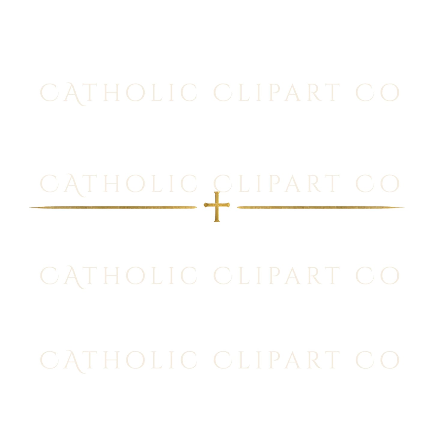 Example baptism certificate mockup using gold Catholic divider clipart on a clean white background | Ejemplo de certificado de bautismo usando divisores católicos dorados sobre fondo blanco limpio