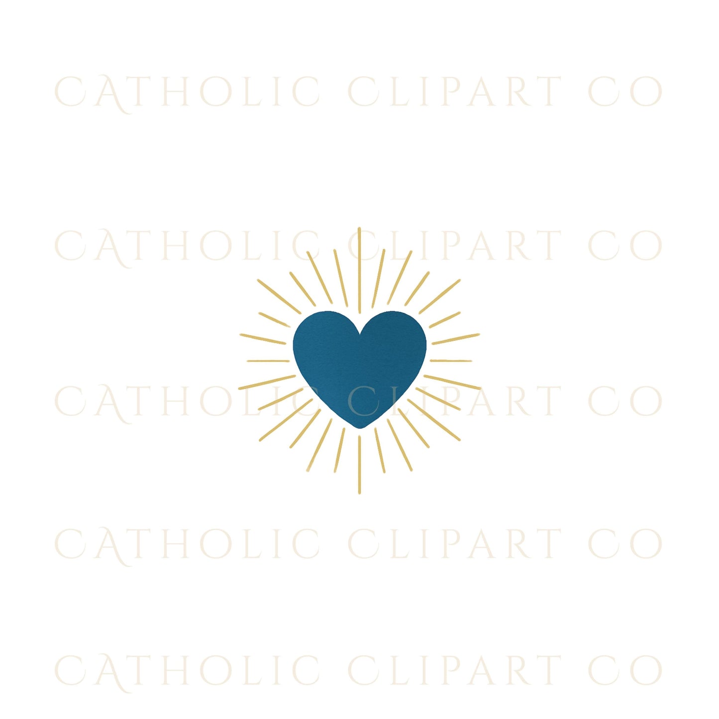 Catholic cross and IHS wedding clipart in blue and gold – Clipart de boda católica con cruz e IHS en azul y dorado