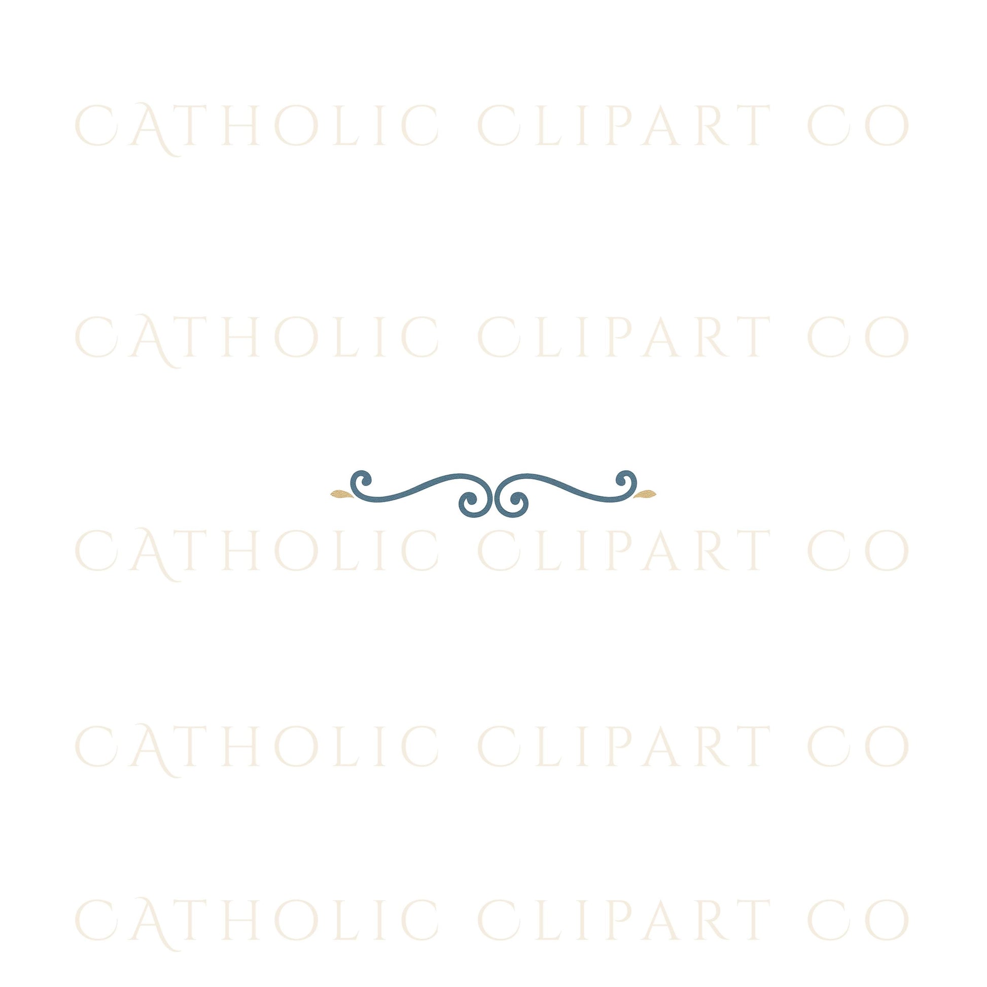 Marian inspired Catholic wedding clipart set – Set de clipart de boda católica inspirado en María