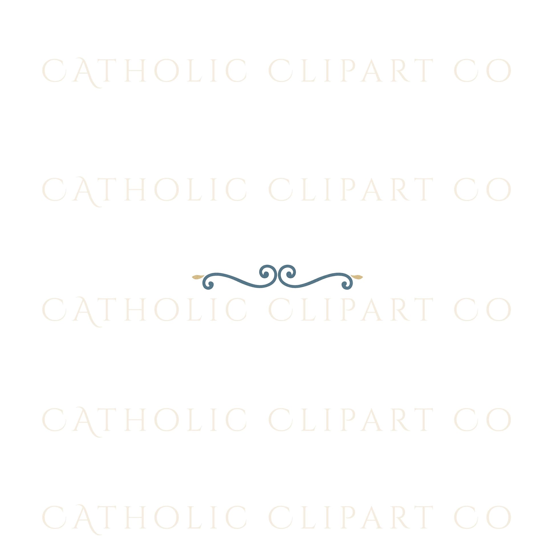 Catholic marriage clipart for bridal stationery and decor – Clipart de matrimonio católico para papelería y decoración nupcial